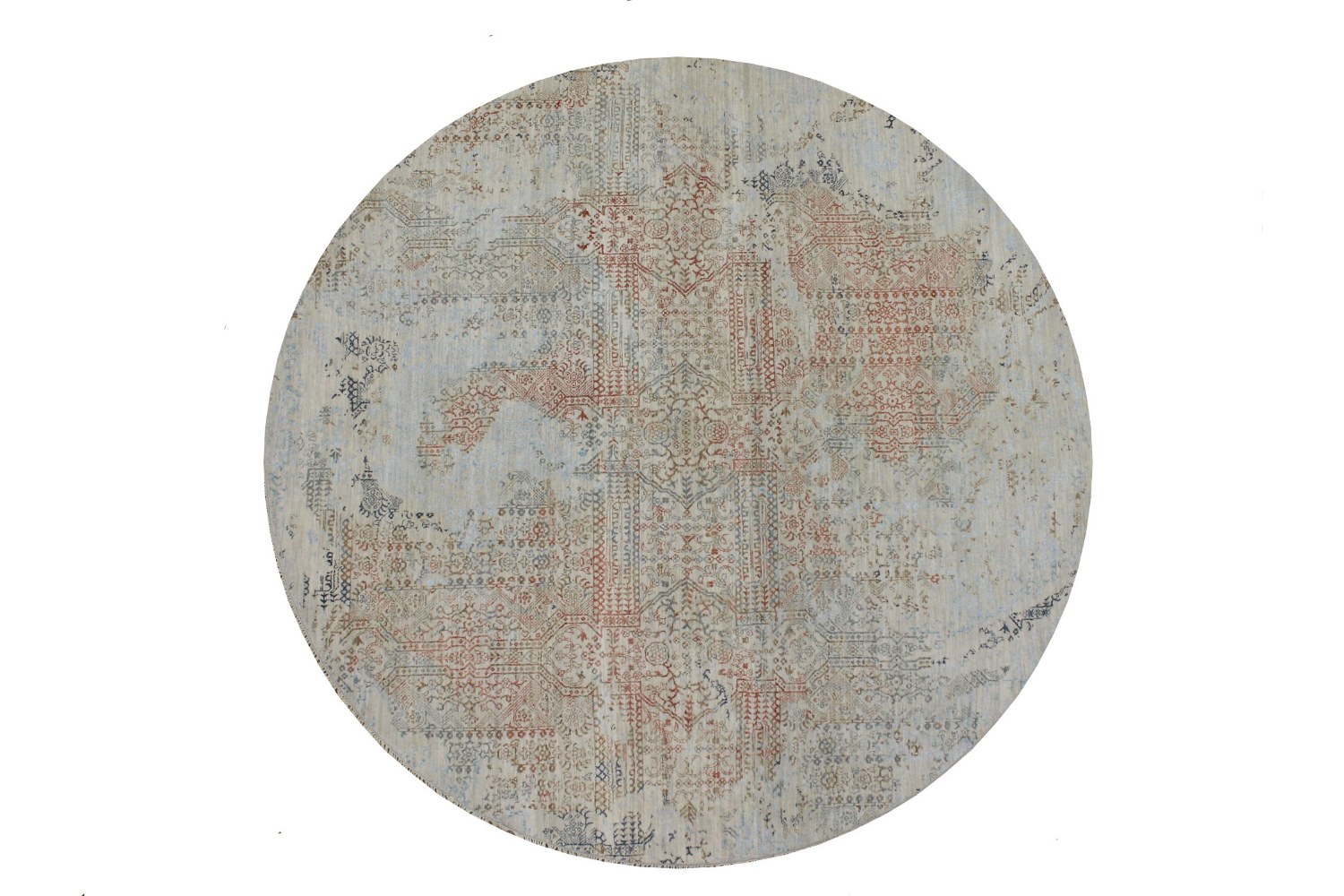 8 ft. Round & Square  Hand Knotted Wool Area Rug - MR022936