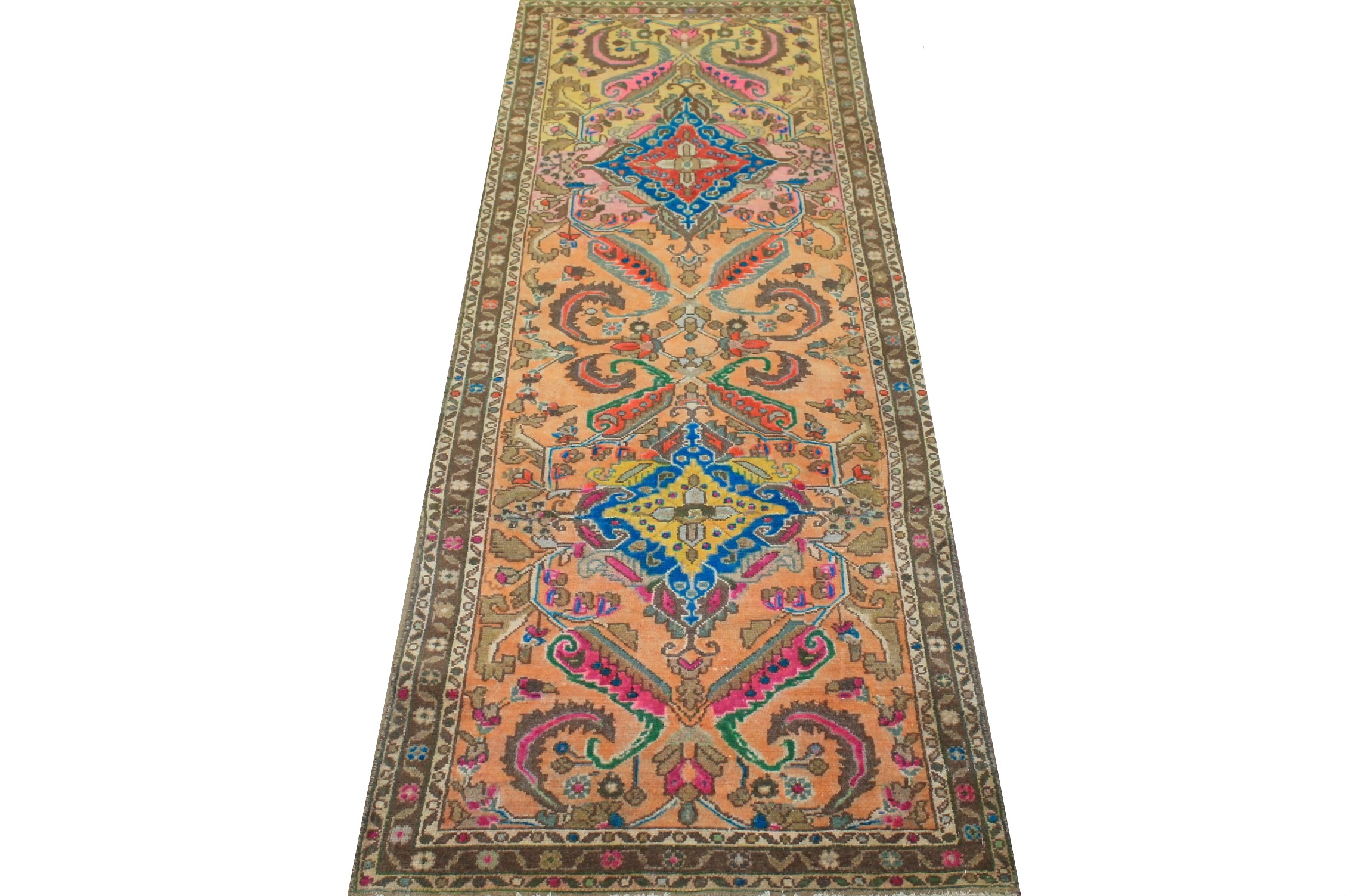 6 ft. Runner Vintage Hand Knotted Wool Area Rug - MR024446