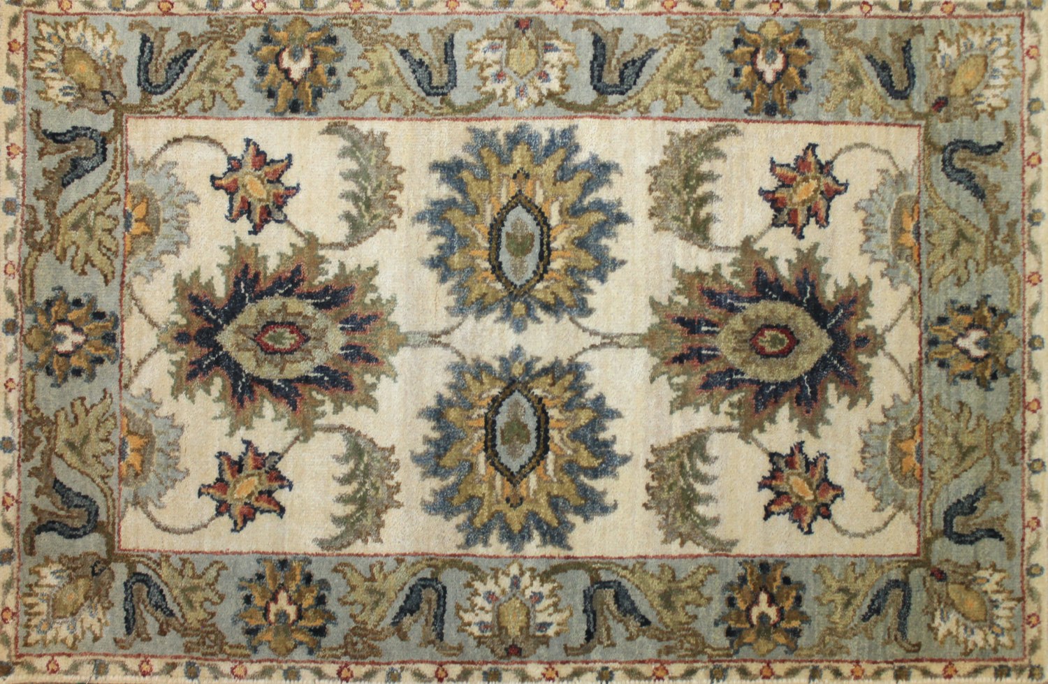 2X3 Traditional Hand Knotted Wool Area Rug - MR024793