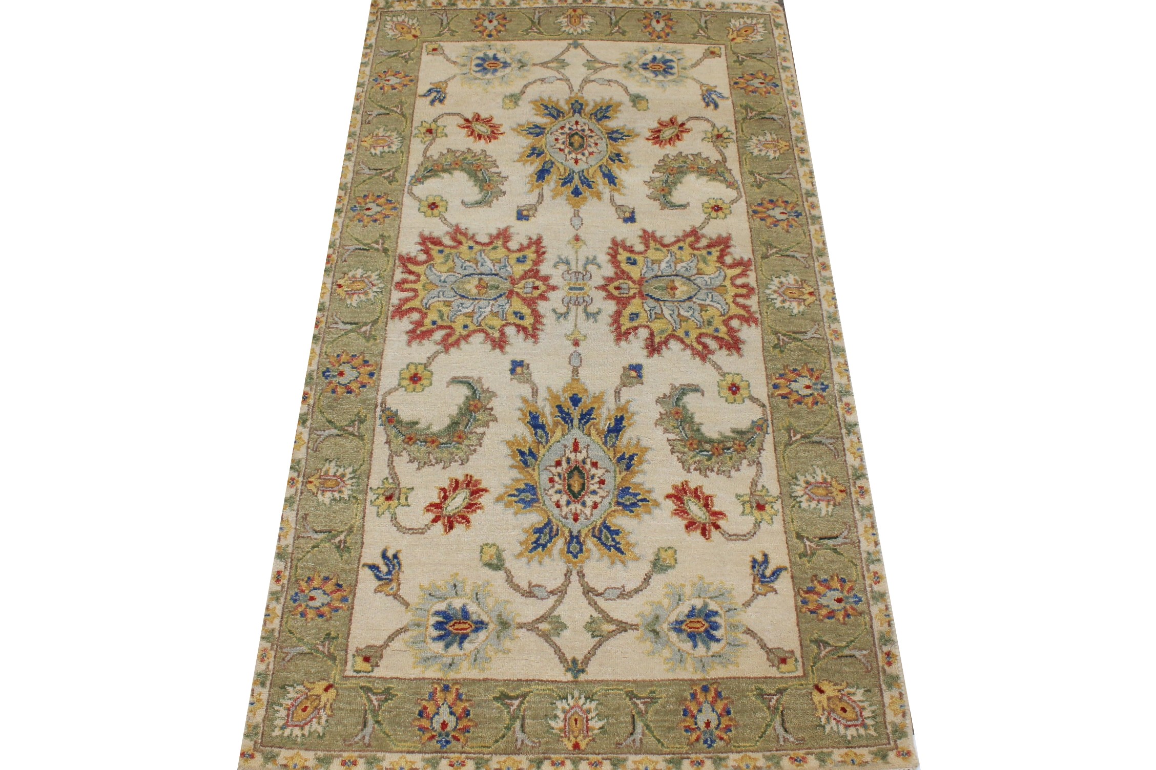 3x5 Traditional Hand Knotted Wool Area Rug - MR026460