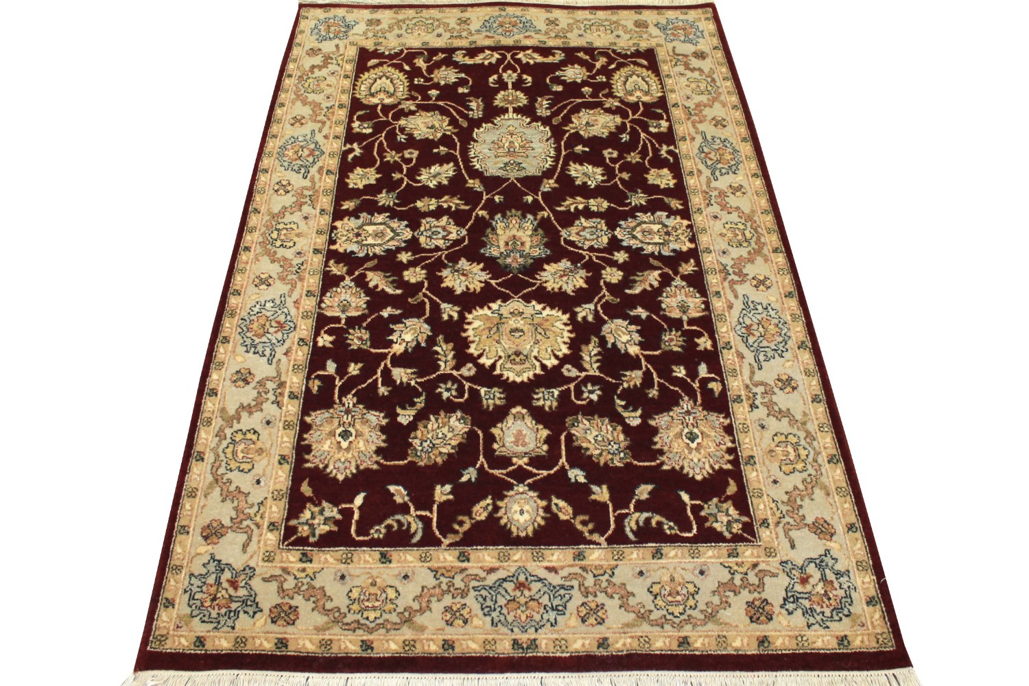 4x6 Traditional Hand Knotted Wool Area Rug - MR12235