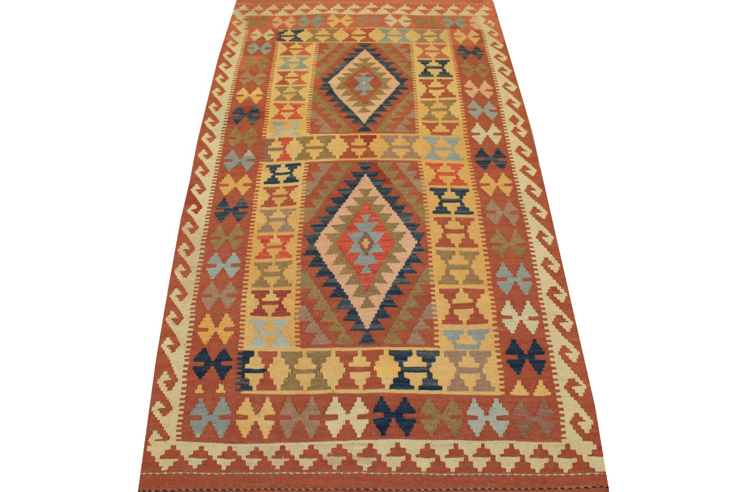 4x6 Flat Weave Hand Knotted Wool Area Rug - MR13329