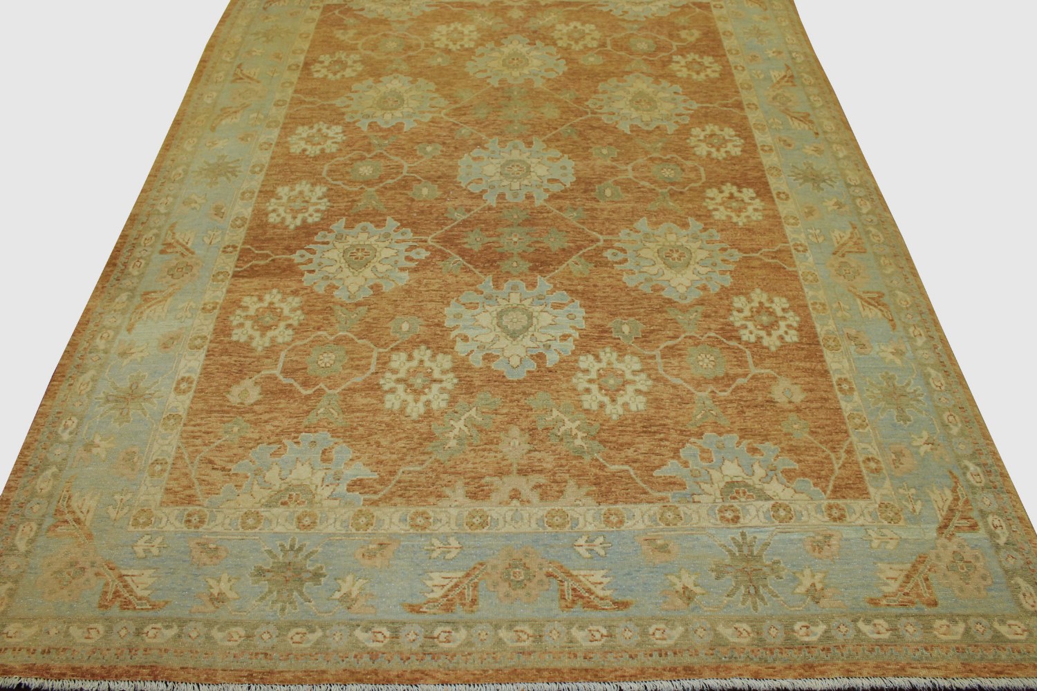 9x12 Oushak Hand Knotted Wool Area Rug - MR13758