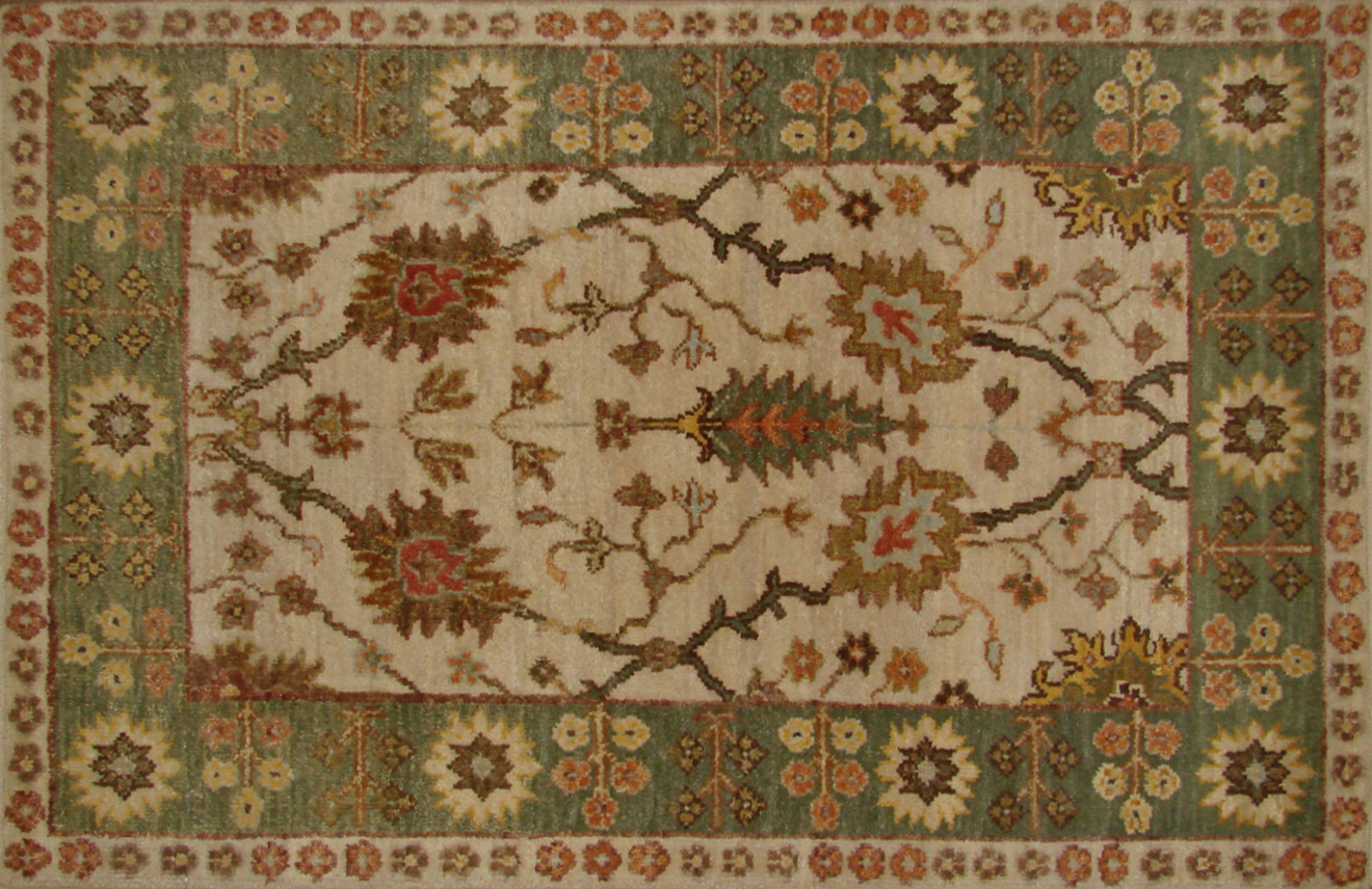2X3 Traditional Hand Knotted Wool Area Rug - MR20312