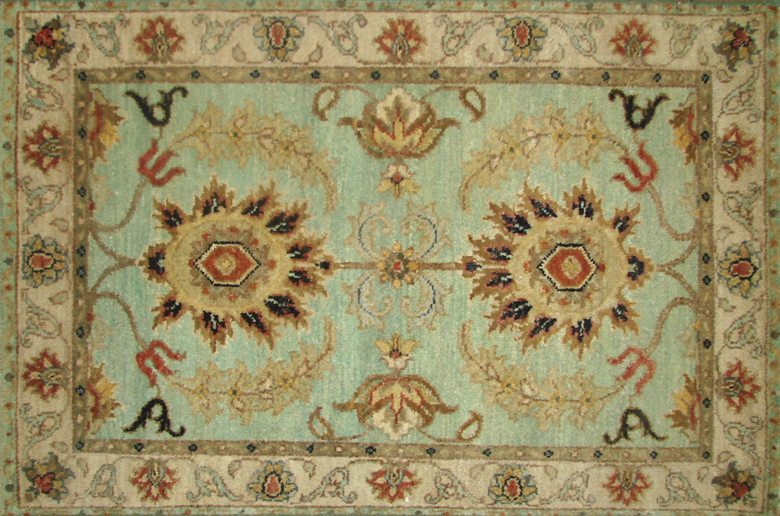 2X3 Traditional Hand Knotted Wool Area Rug - MR21210