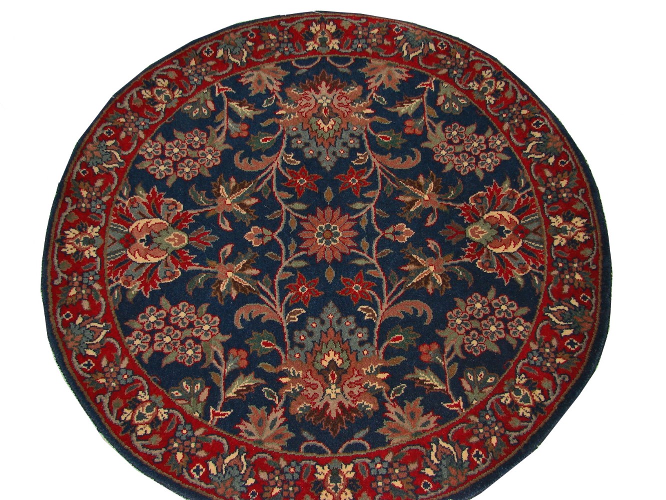 3 ft. Round & Square Traditional Hand Knotted Wool Area Rug - MR5022
