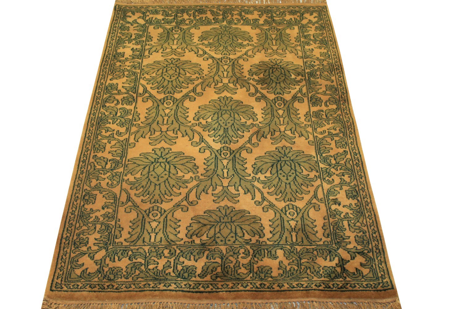 4x6 Traditional Hand Knotted Wool Area Rug - MR000010