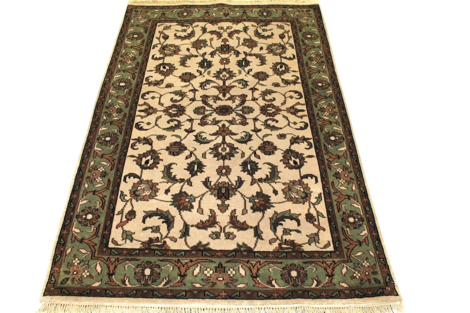 4x6 Traditional Hand Knotted Wool Area Rug - MR0043