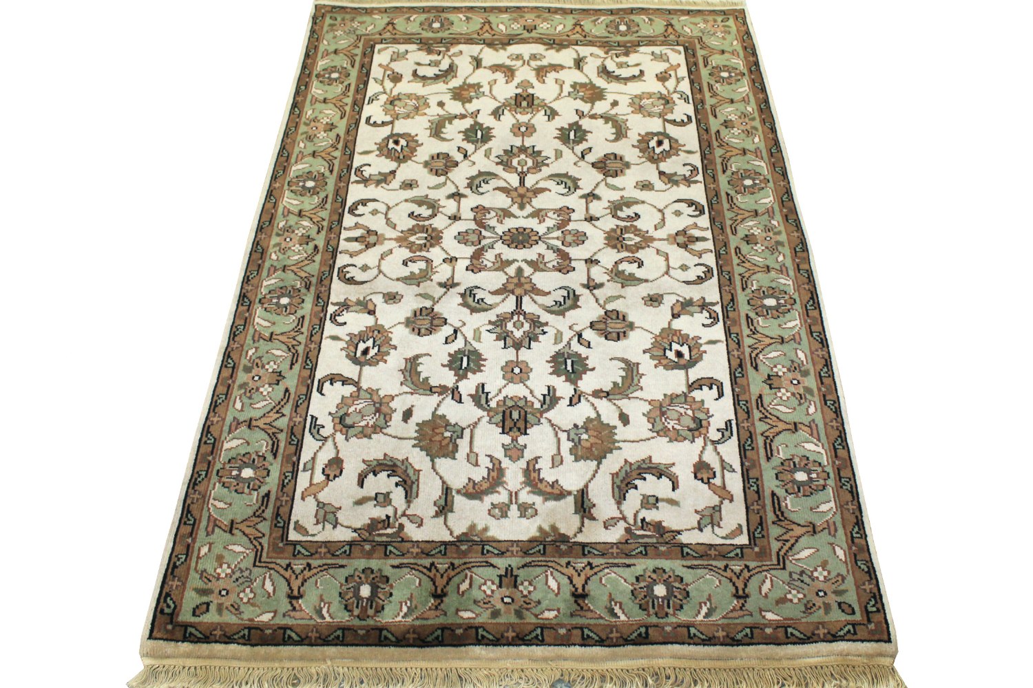 4x6 Traditional Hand Knotted Wool Area Rug - MR0043