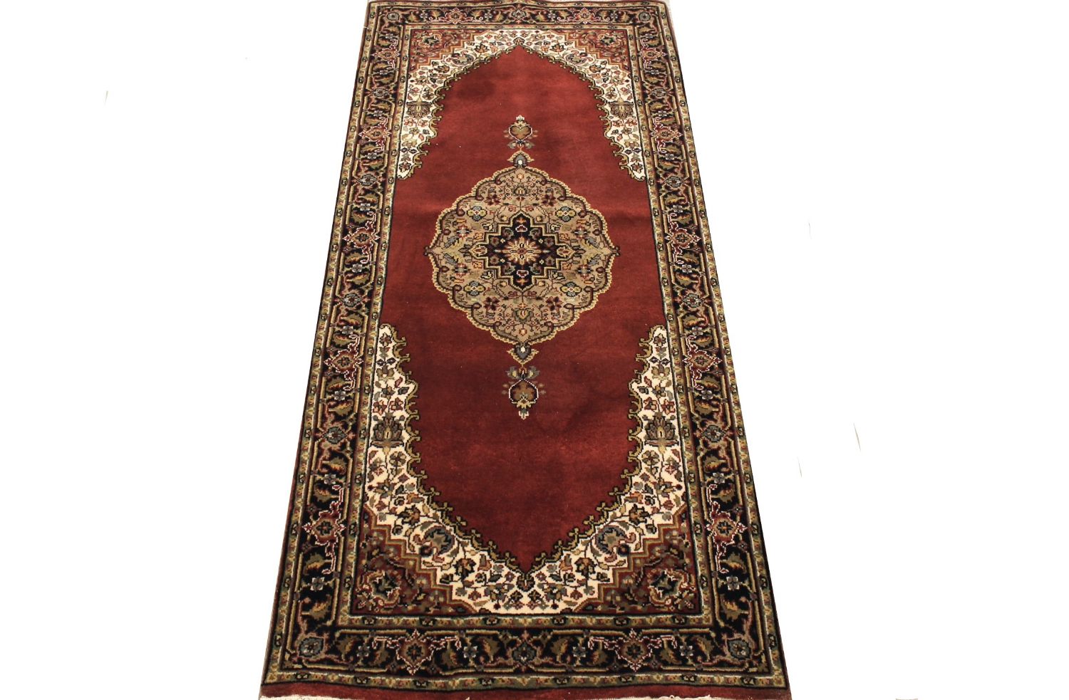 6 ft. Runner Traditional Hand Knotted Wool Area Rug - MR005759