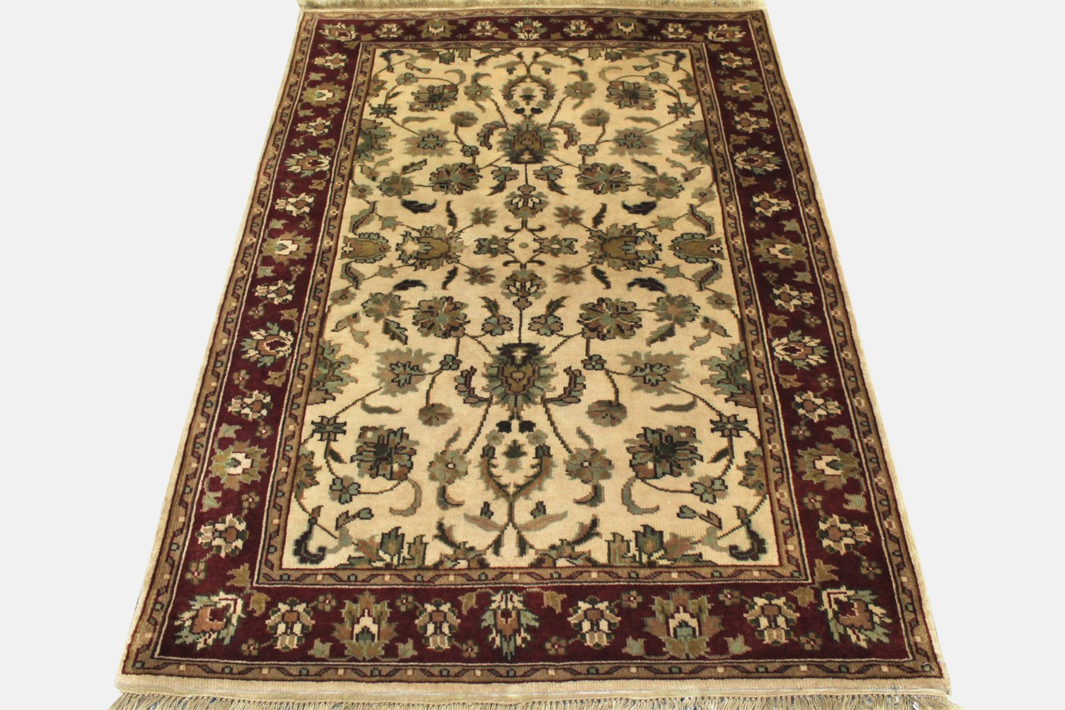 4x6 Traditional Hand Knotted Wool Area Rug - MR0058