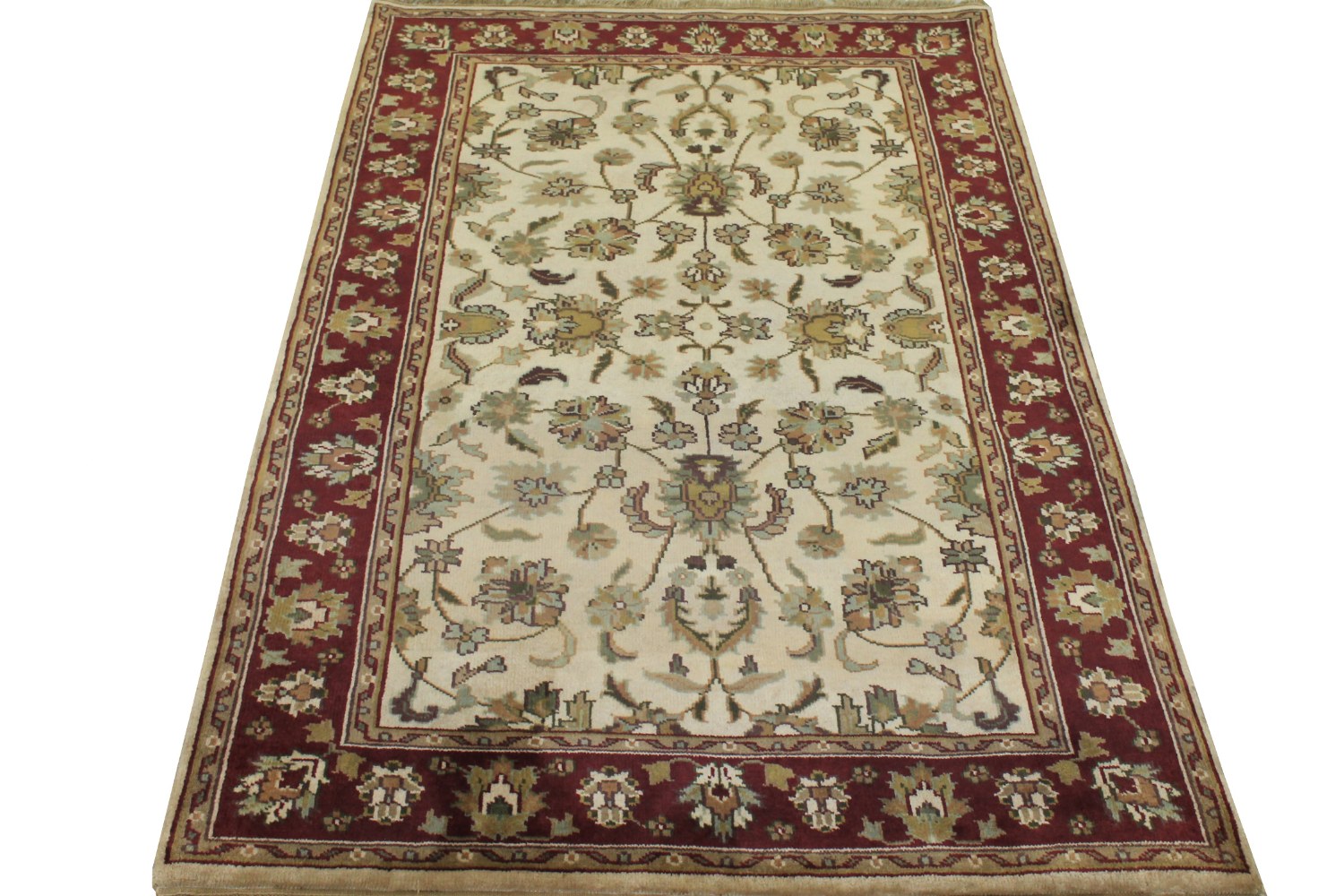 4x6 Traditional Hand Knotted Wool Area Rug - MR0058