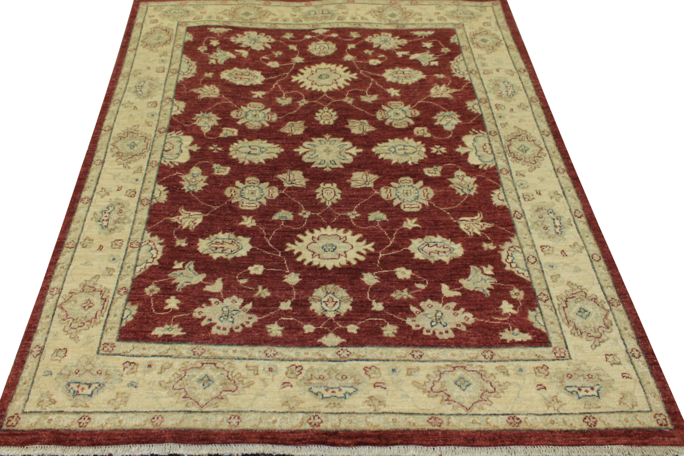 5x7/8 Peshawar Hand Knotted Wool Area Rug - MR013373