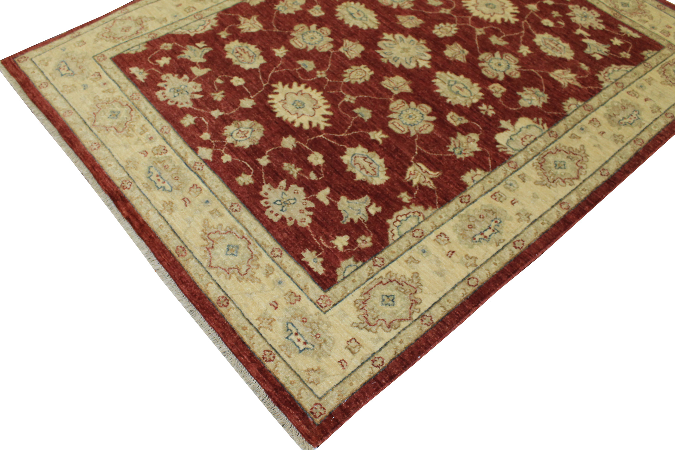 5x7/8 Peshawar Hand Knotted Wool Area Rug - MR013373