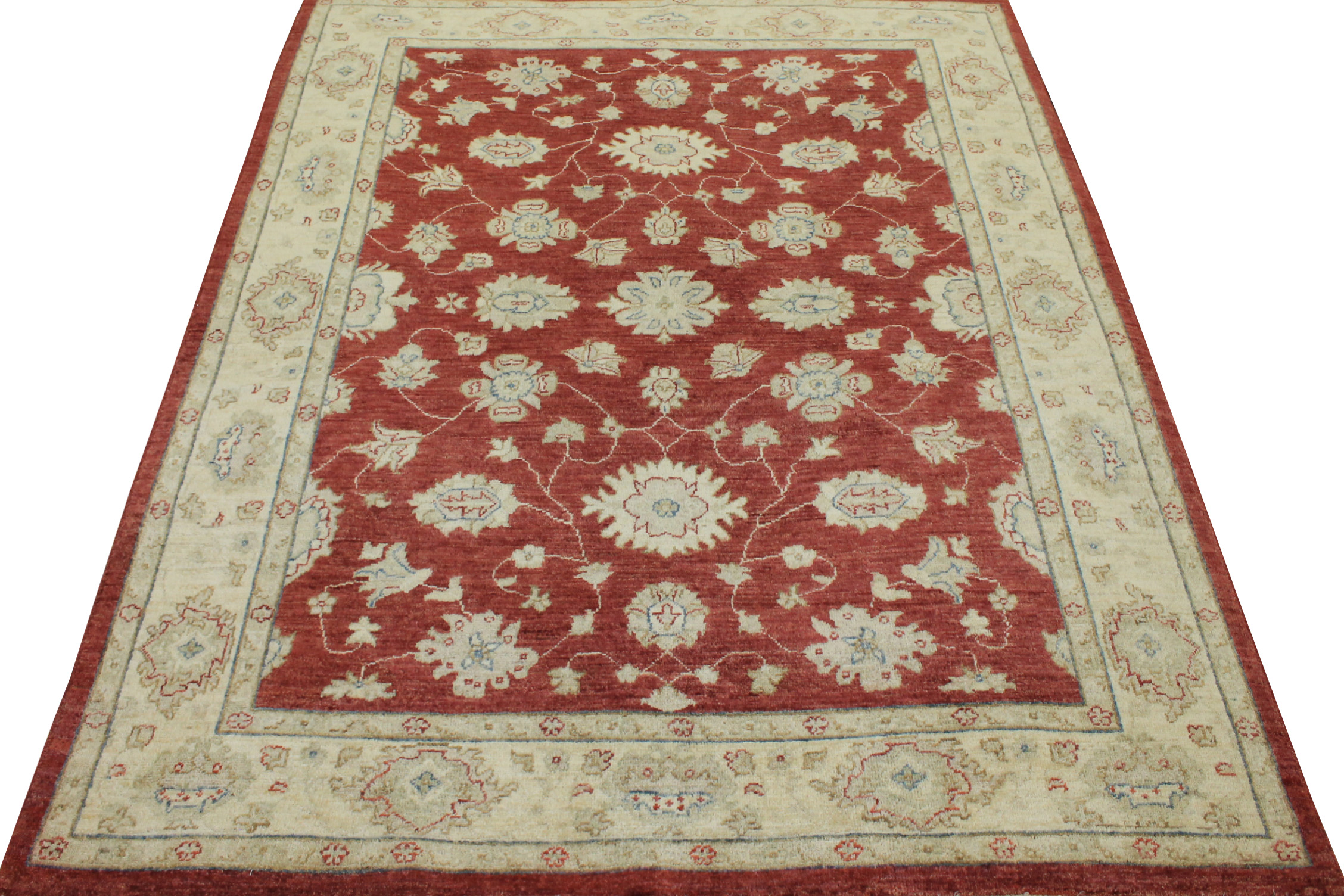 5x7/8 Peshawar Hand Knotted Wool Area Rug - MR013373