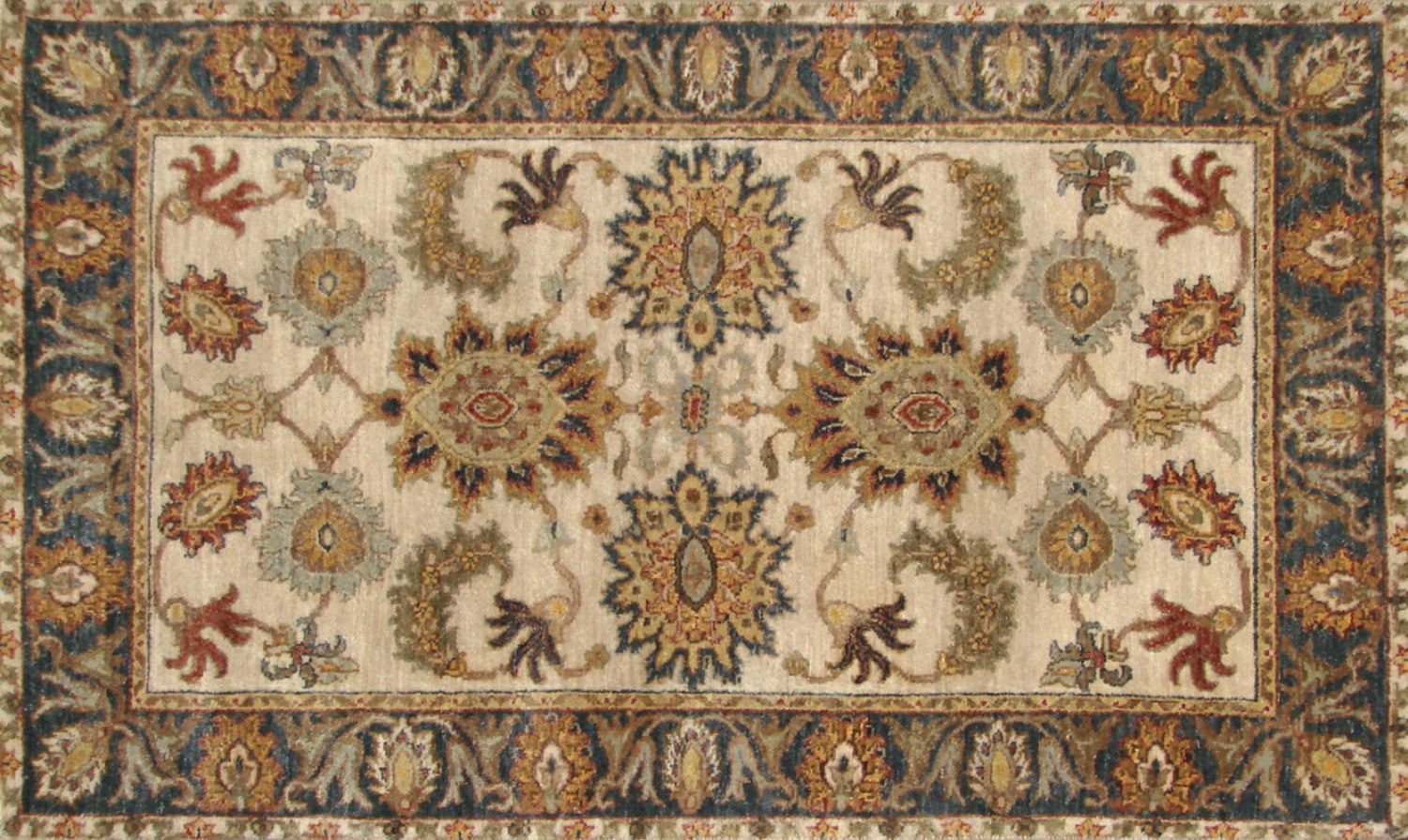 3x5 Traditional Hand Knotted Wool Area Rug - MR020067