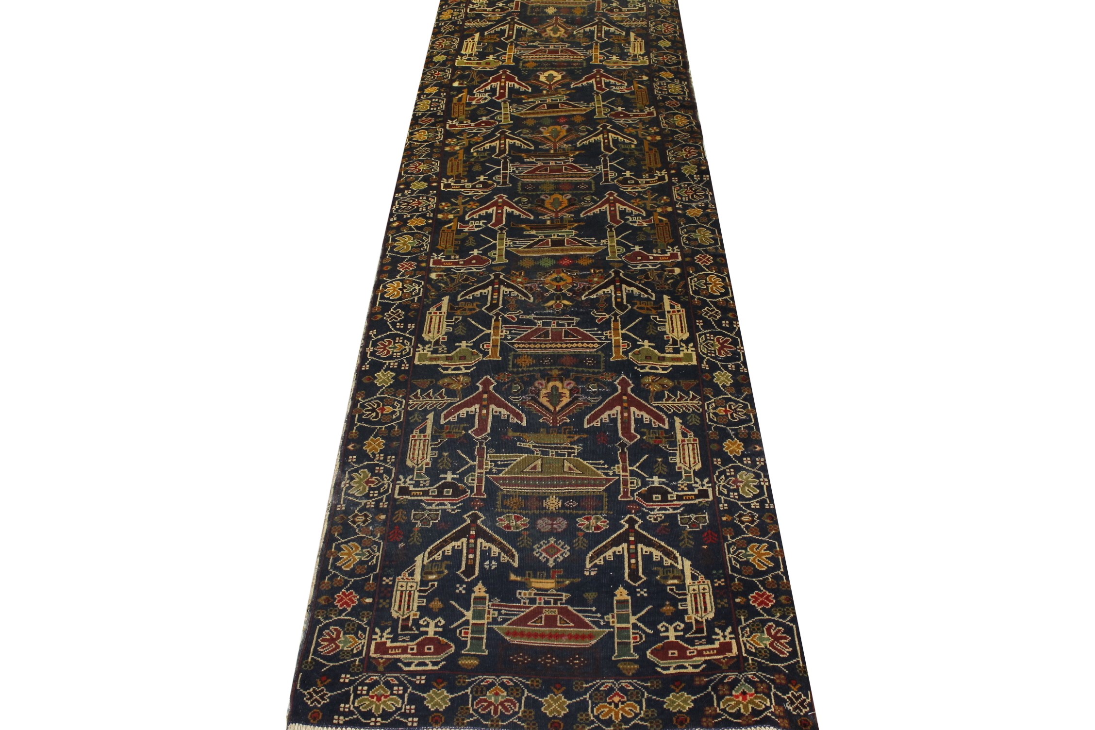 10 Runner Kazak Hand Knotted Wool Area Rug - MR021312