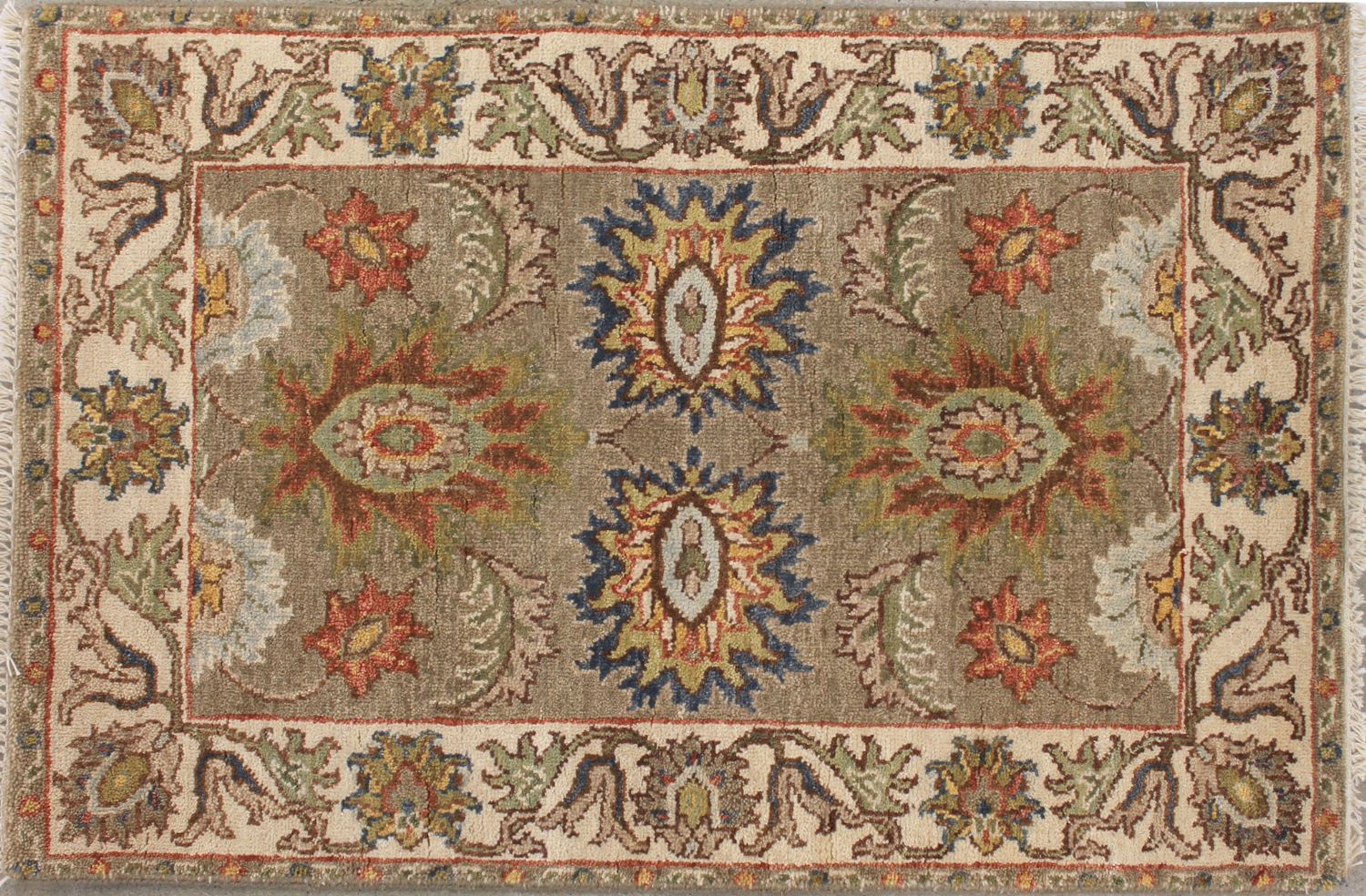 2X3 Traditional Hand Knotted Wool Area Rug - MR021748