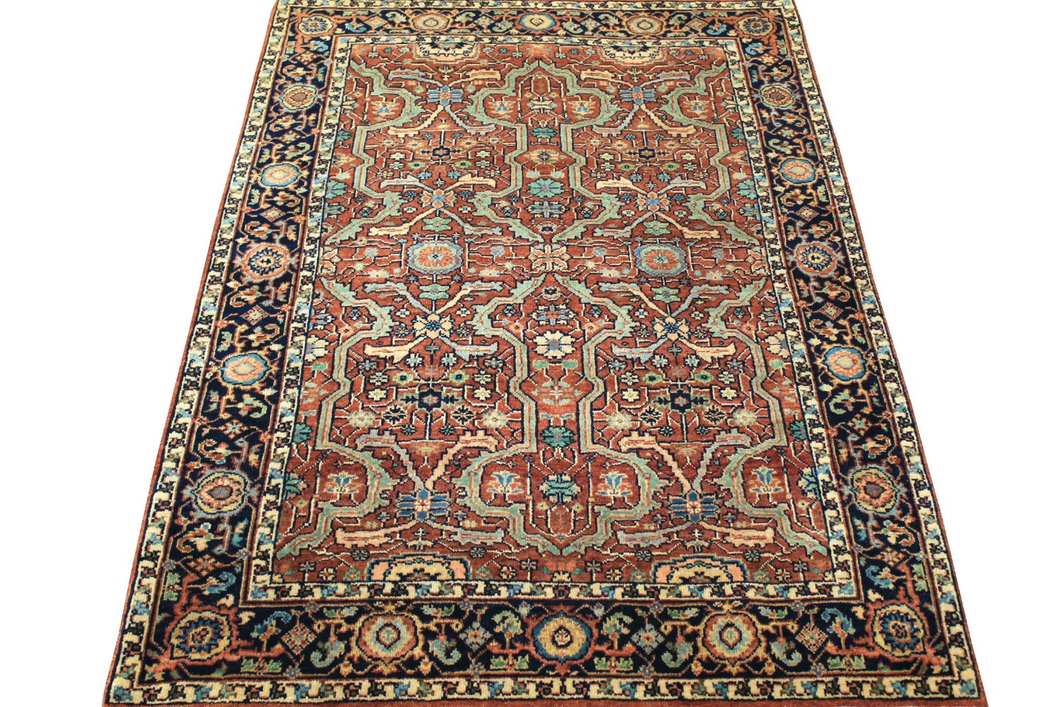 4x6 Heriz/Serapi Hand Knotted Wool Area Rug - MR021778