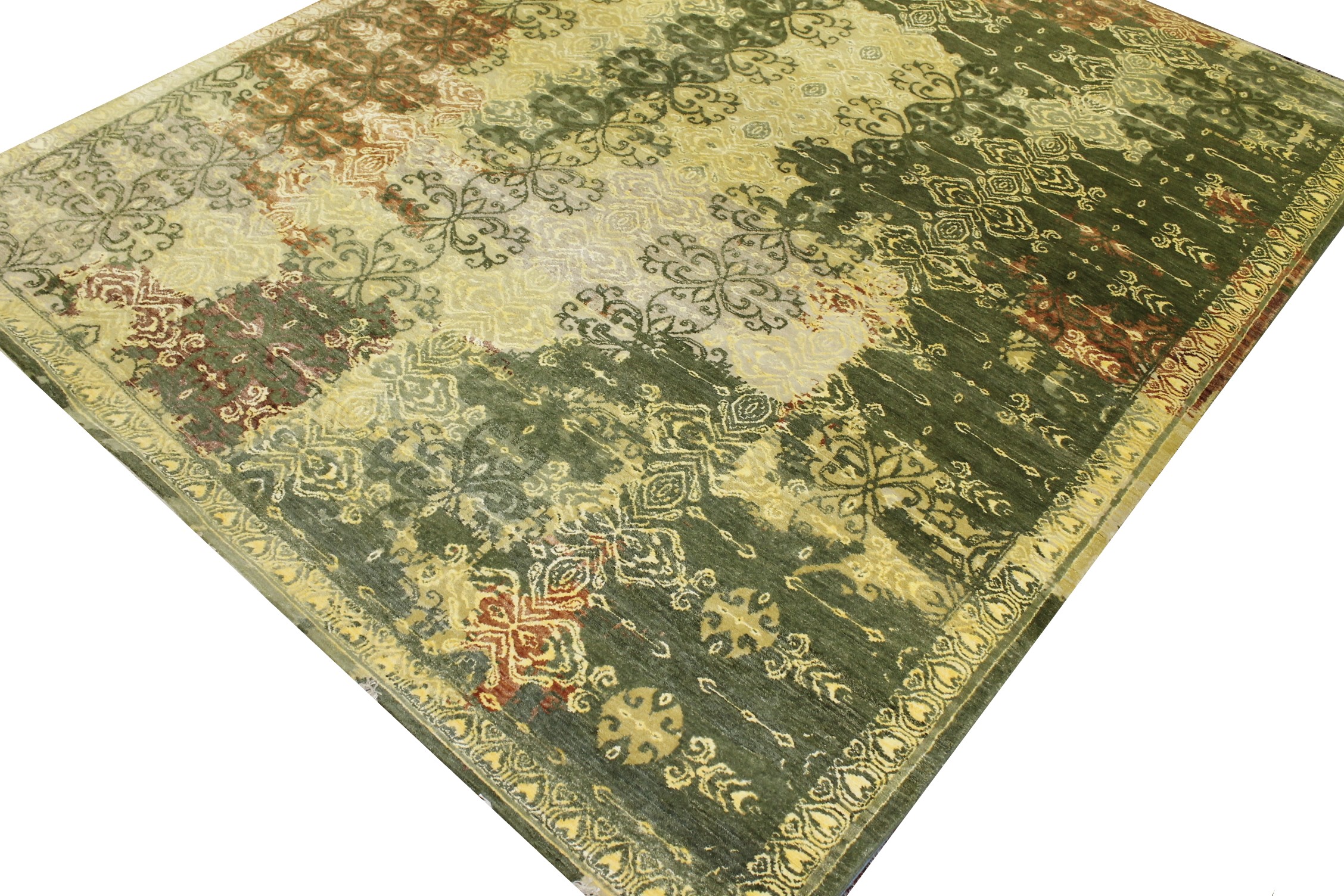 8x10 Contemporary Hand Knotted Wool Area Rug - MR022210