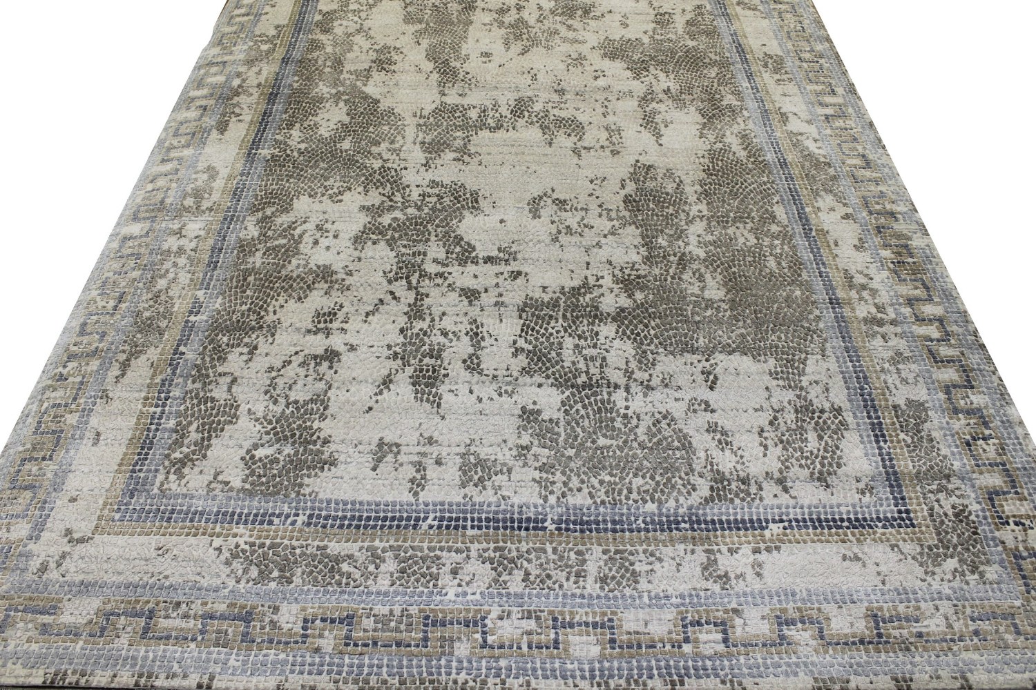 9x12 Transitional Hand Knotted Wool & Viscose Area Rug - MR022223