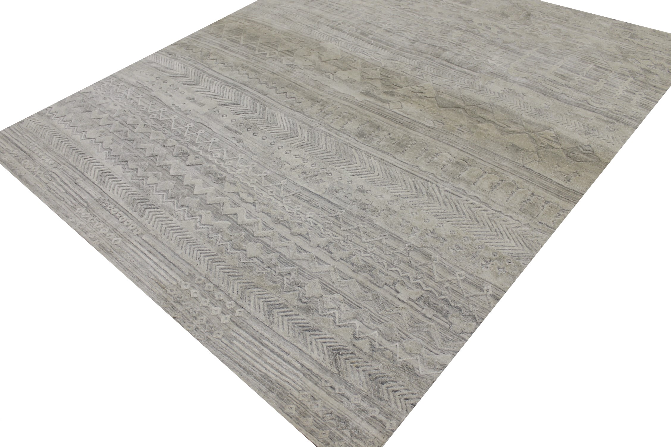 8x10 Contemporary Hand Knotted Wool Area Rug - MR022275