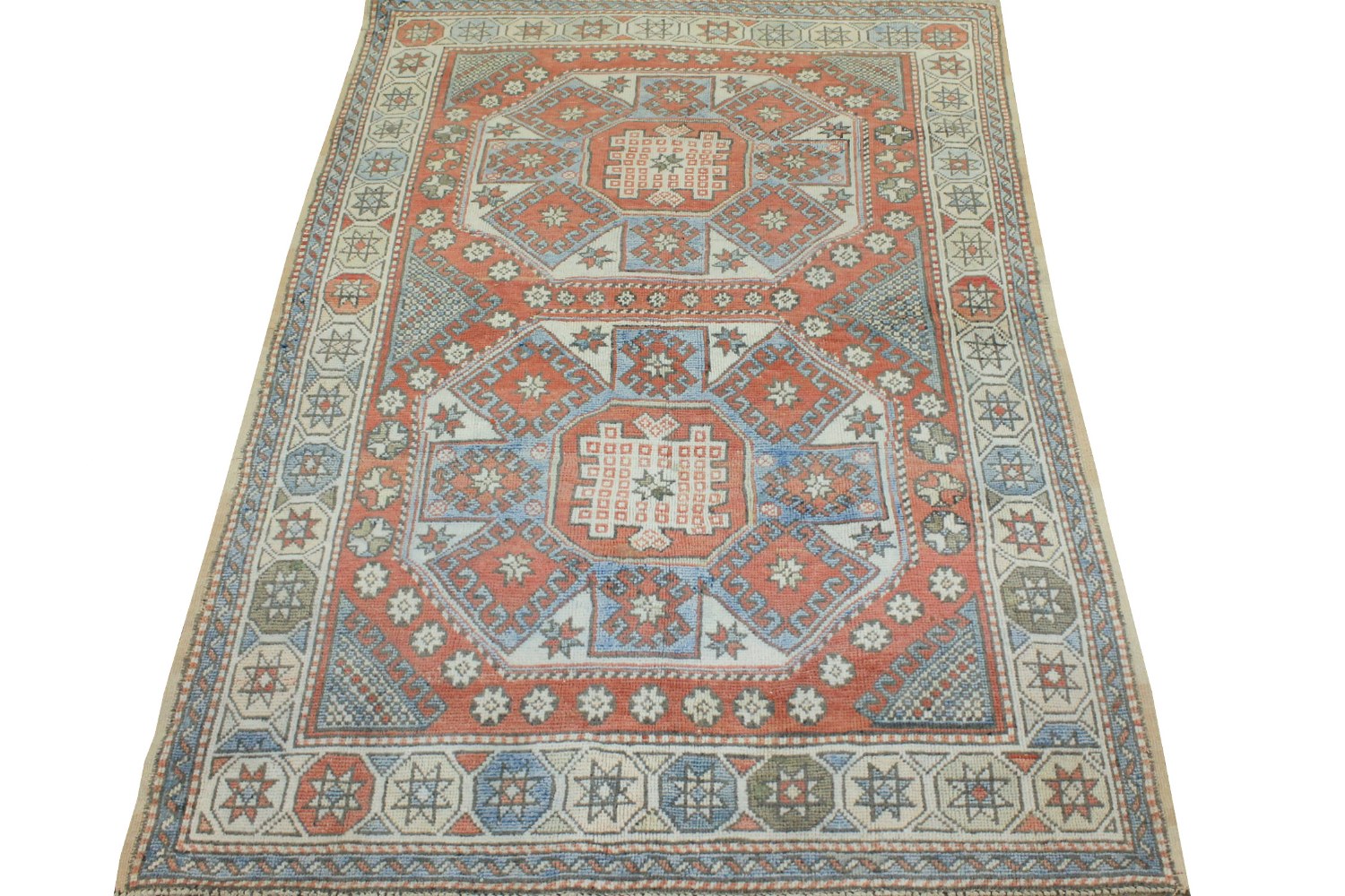 4x6 Tribal Hand Knotted Wool Area Rug - MR022541