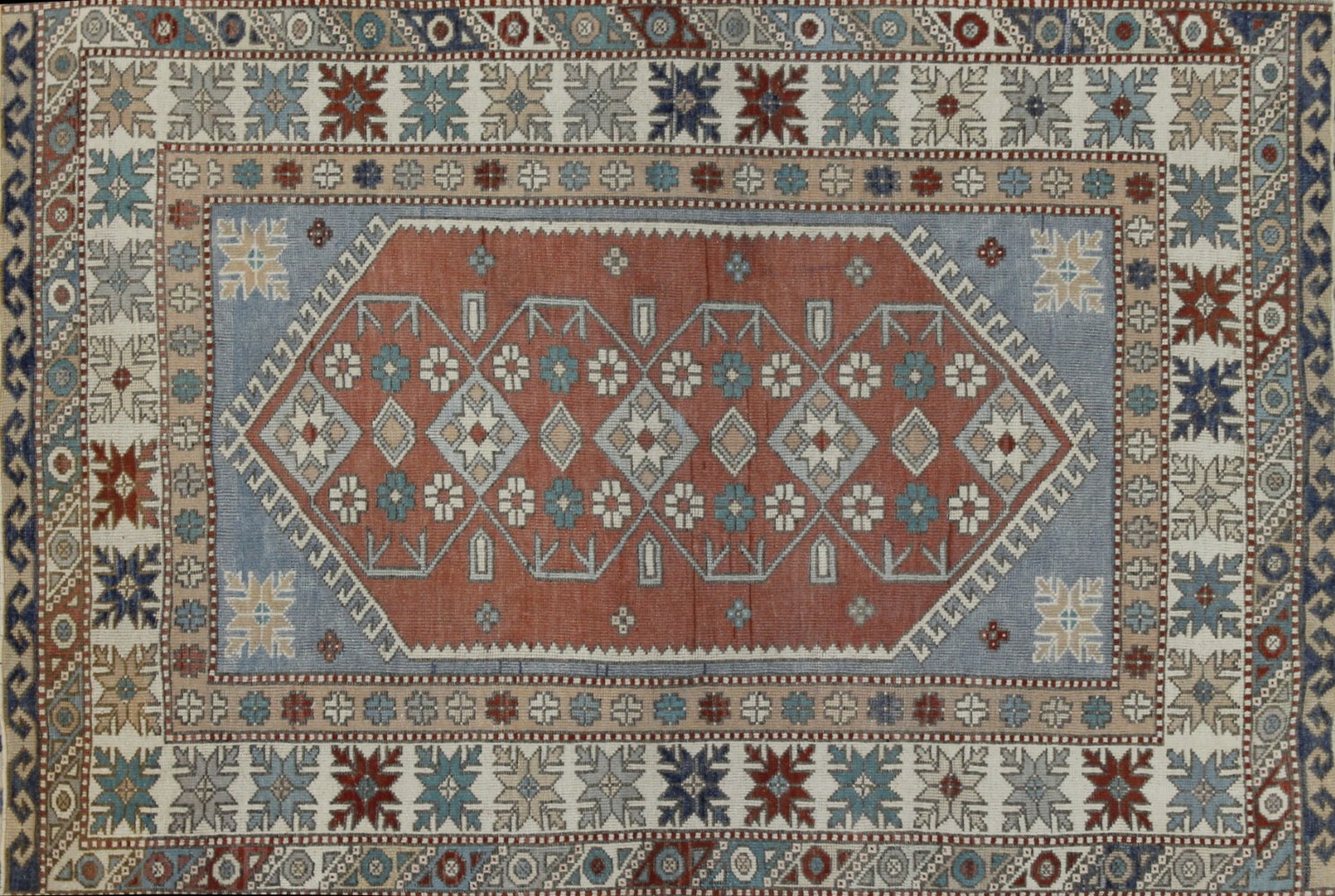 4x6 Tribal Hand Knotted Wool Area Rug - MR022607