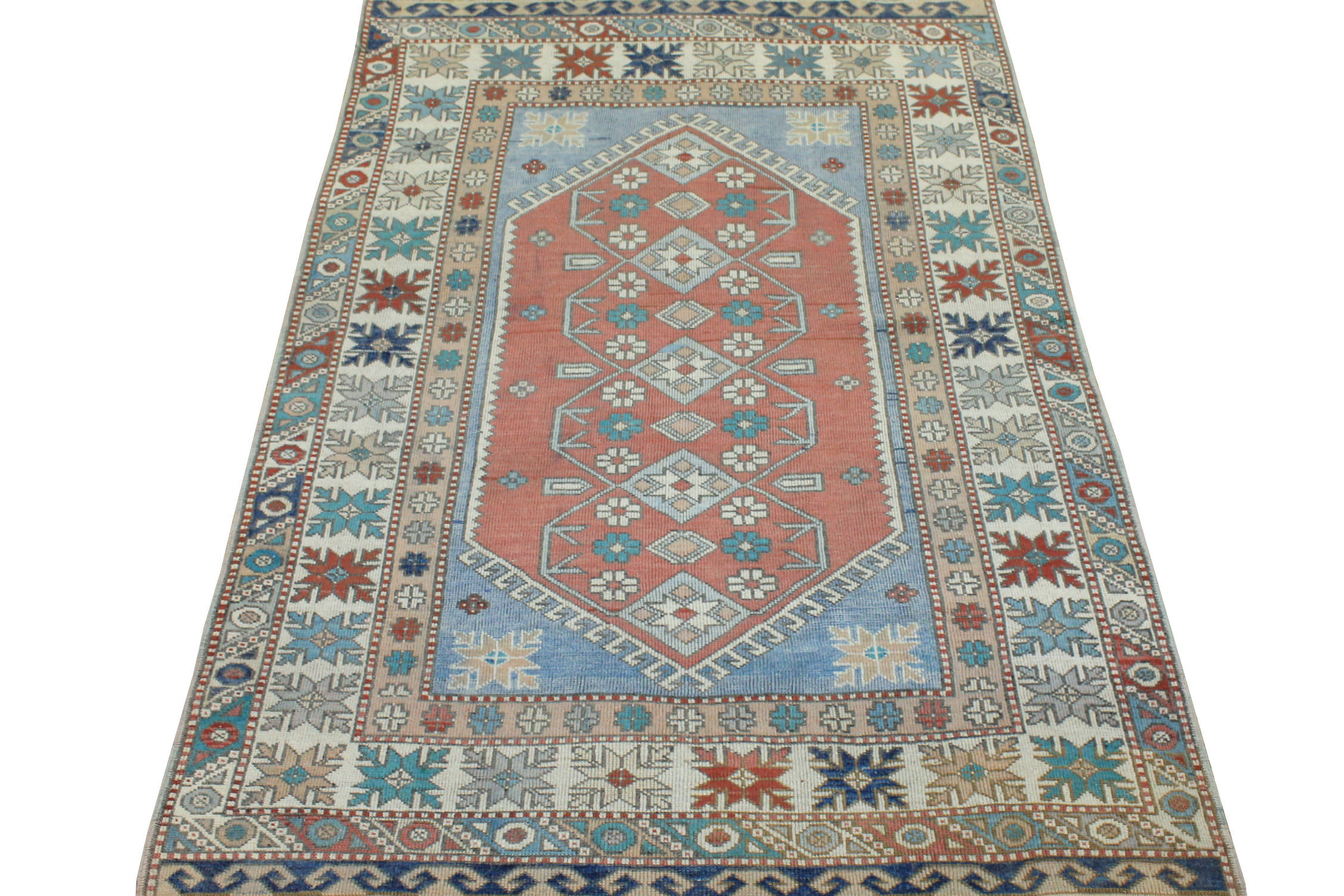 4x6 Tribal Hand Knotted Wool Area Rug - MR022607