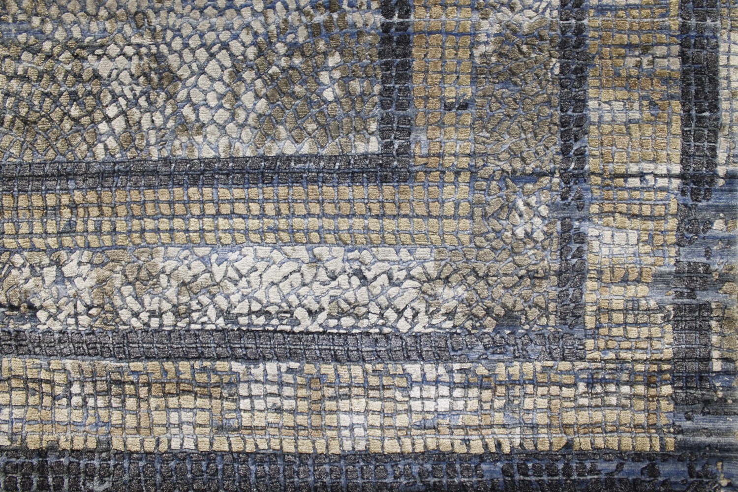 9x12 Transitional Hand Knotted Wool & Viscose Area Rug - MR022663