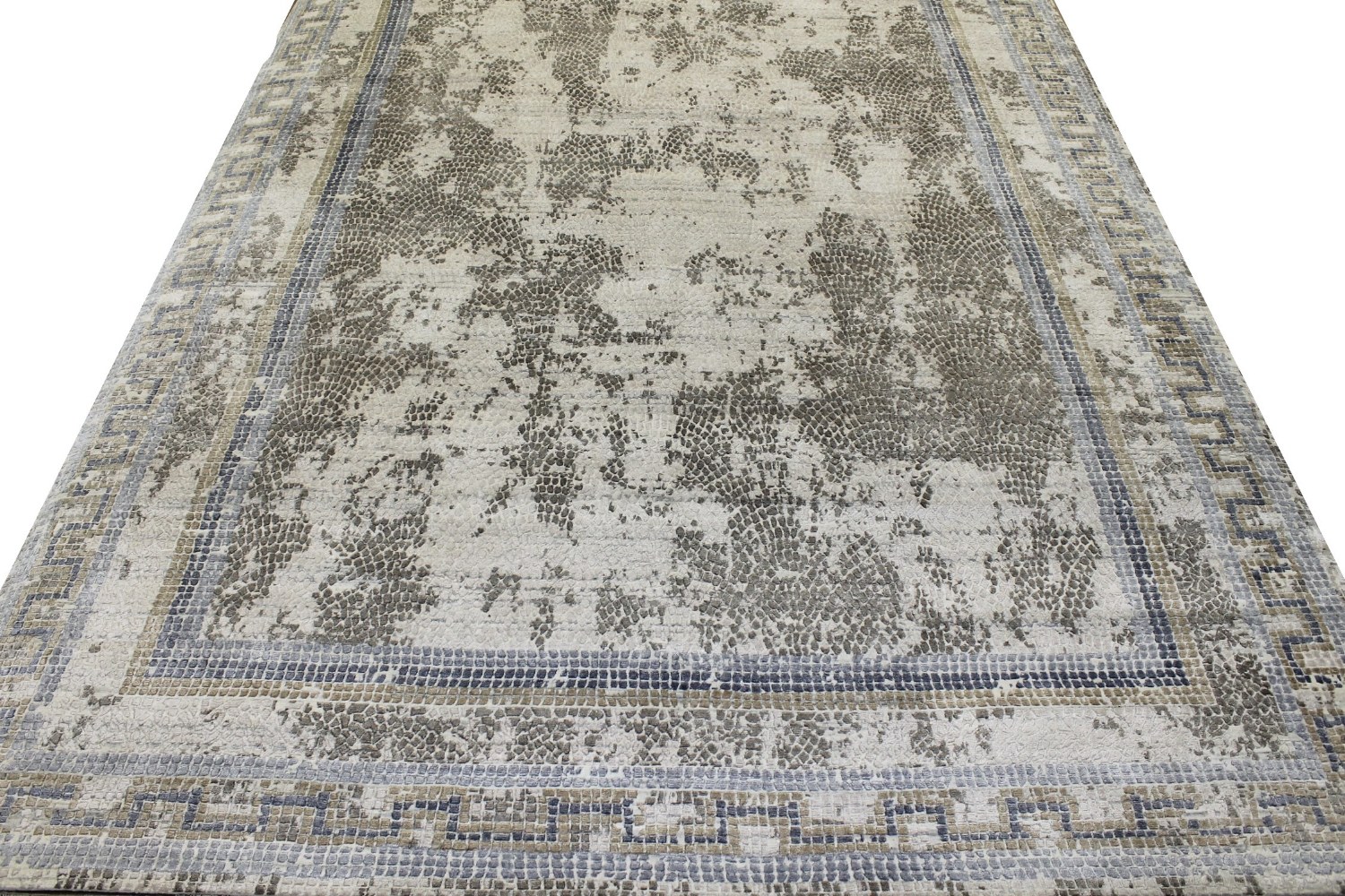 10x14 Transitional Hand Knotted Wool & Viscose Area Rug - MR022667