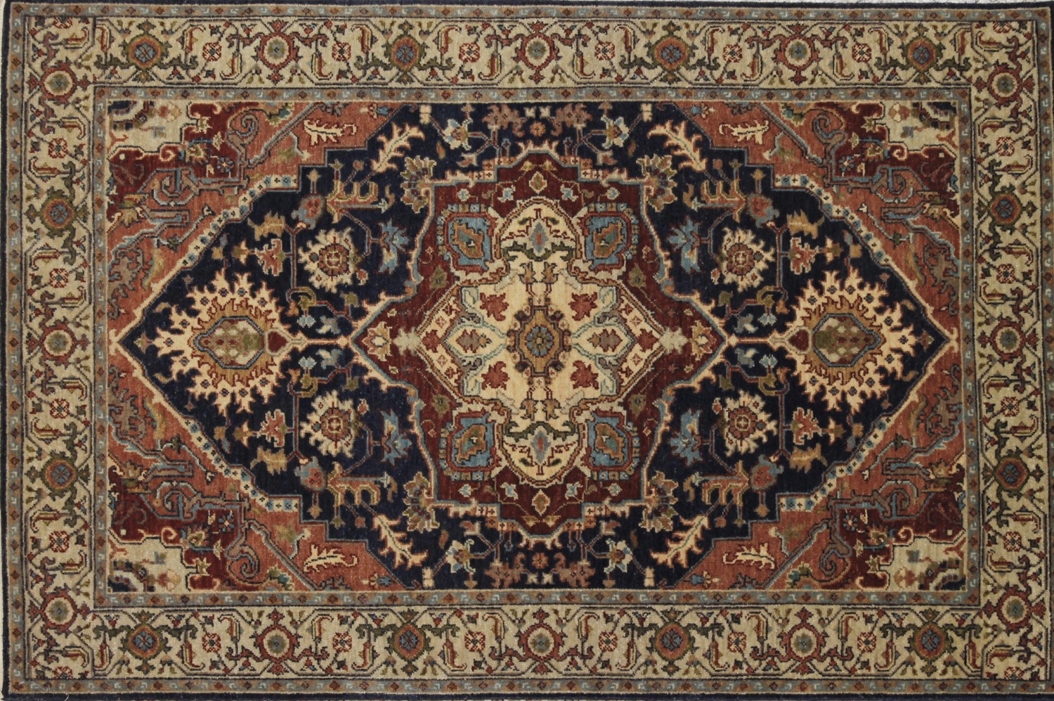 4x6 Heriz/Serapi Hand Knotted Wool Area Rug - MR022681