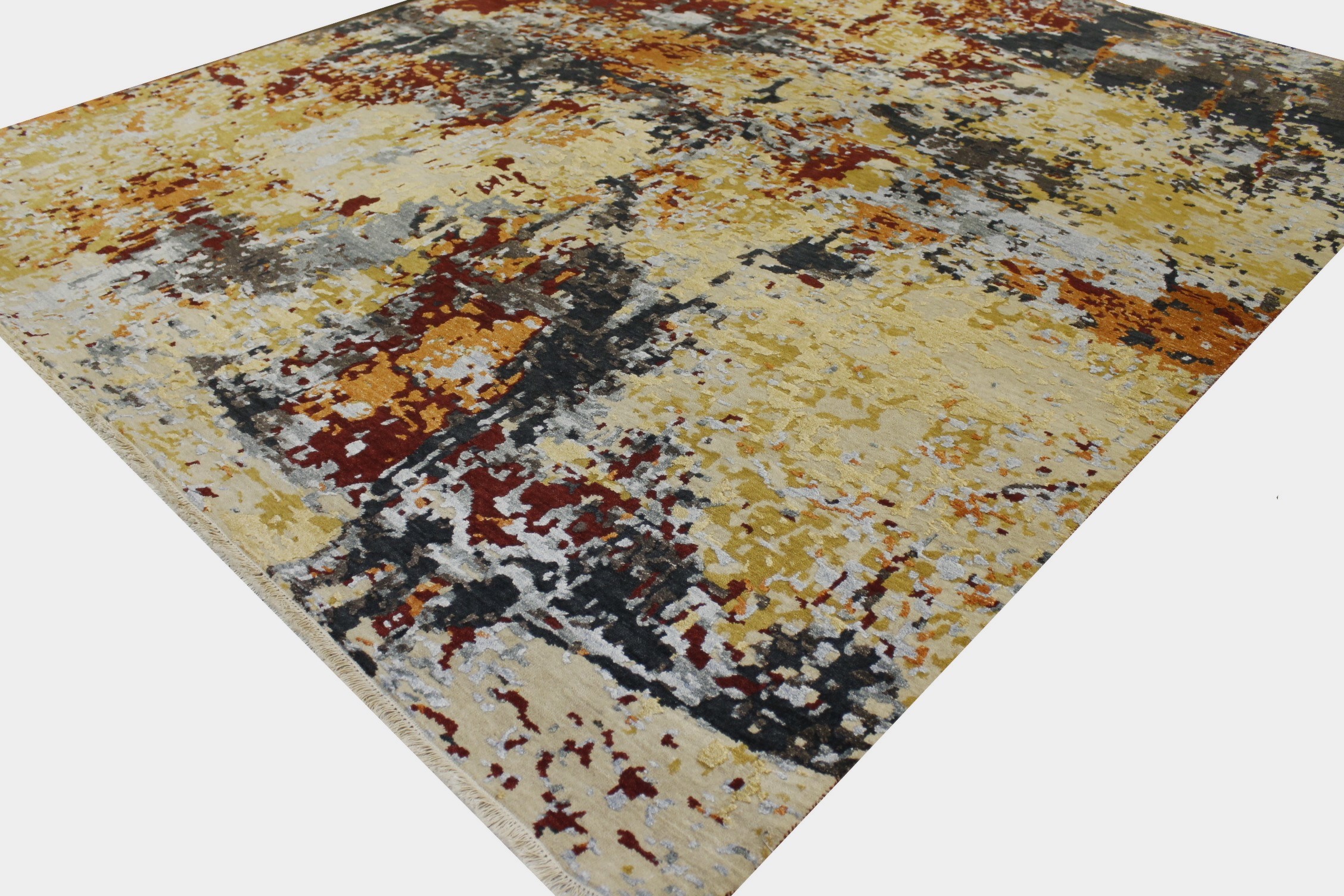 8x10 Modern Hand Knotted Wool & Viscose Area Rug - MR022696
