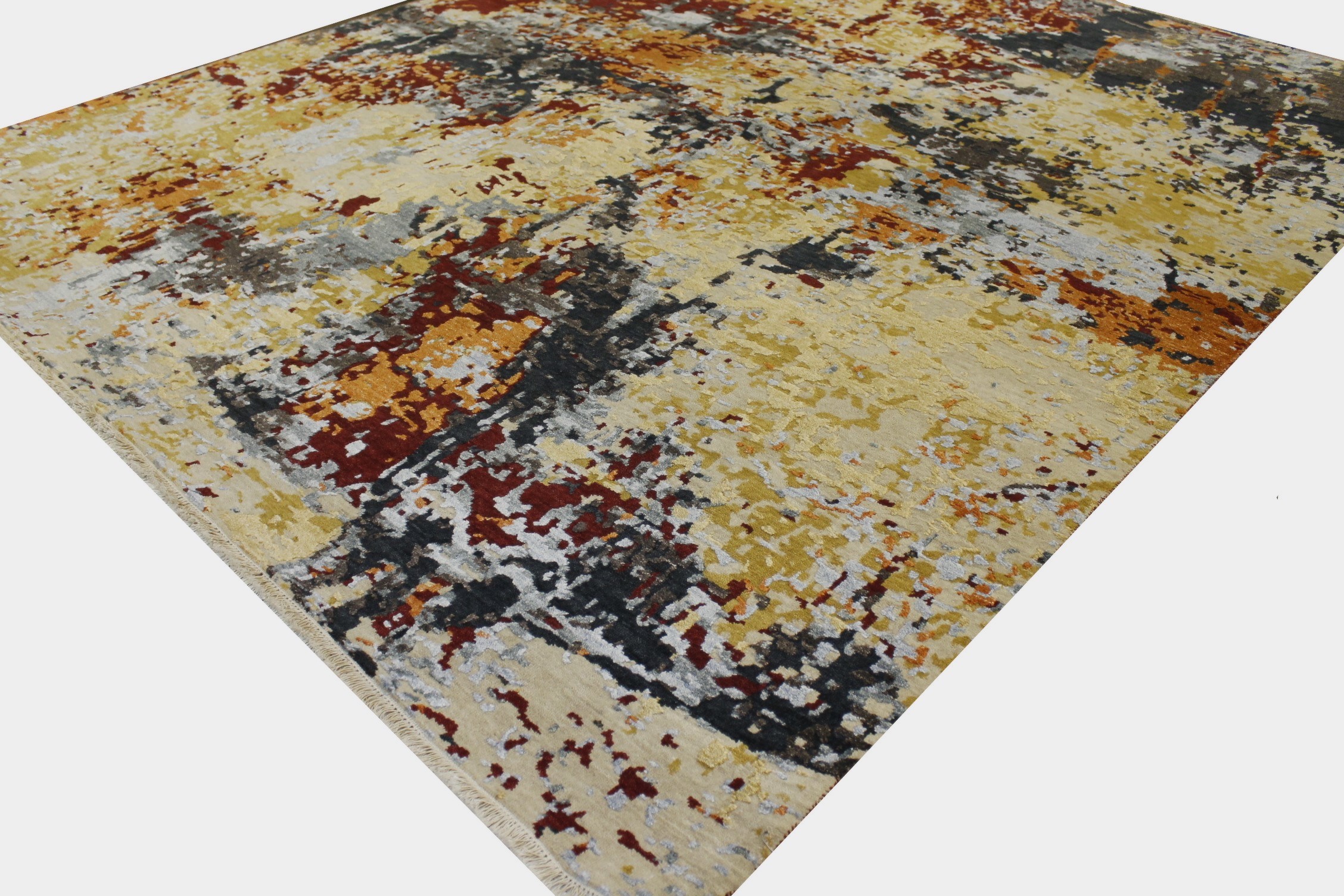 8x10 Modern Hand Knotted Wool & Viscose Area Rug - MR022696