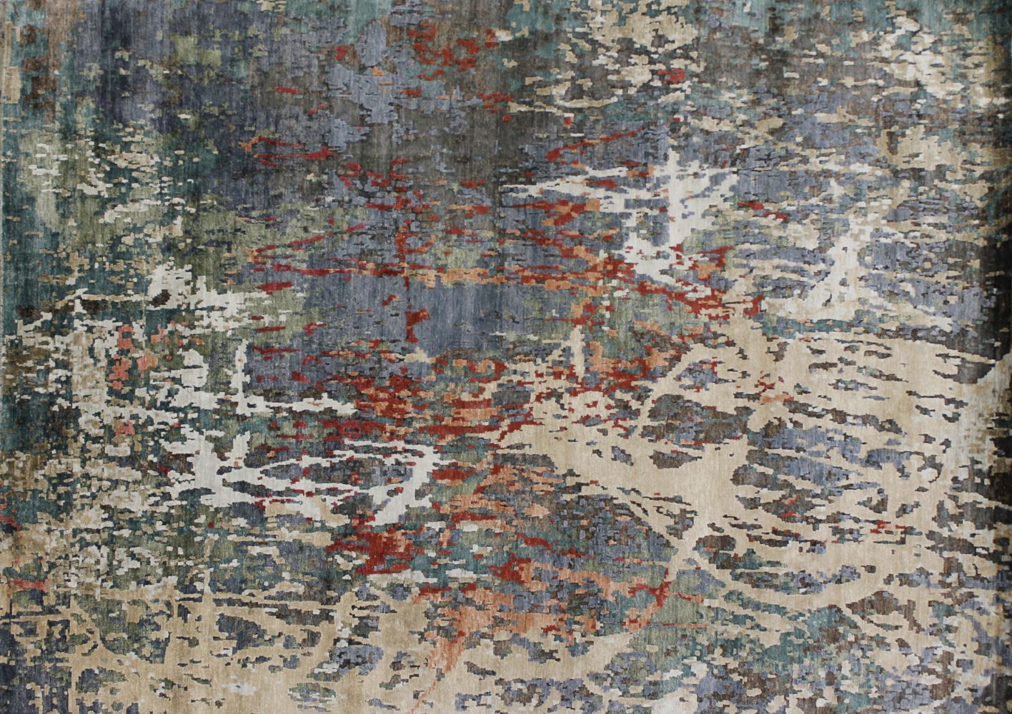 9x12 Modern Hand Knotted Wool & Viscose Area Rug - MR022724