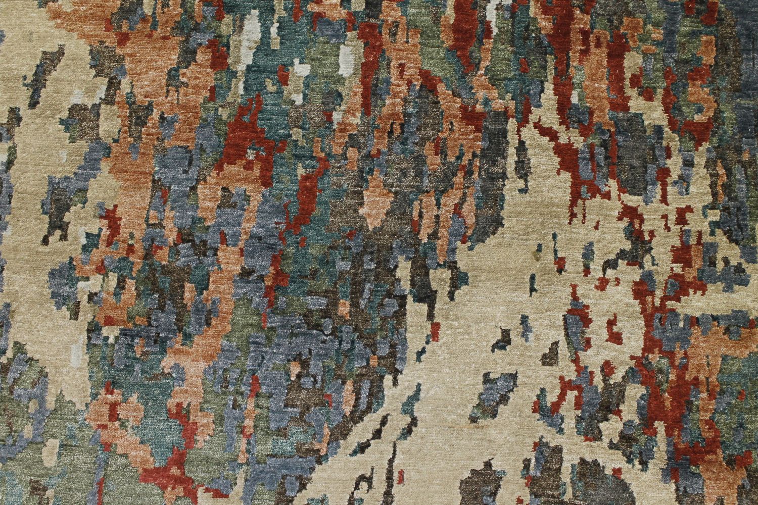 9x12 Modern Hand Knotted Wool & Viscose Area Rug - MR022724