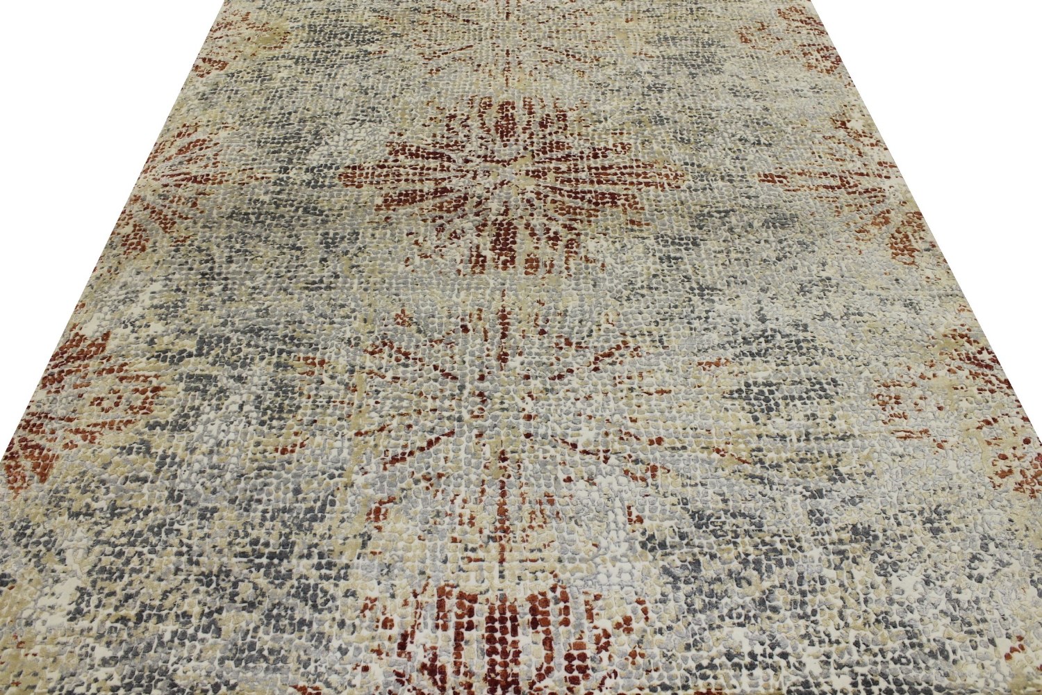 9x12 Modern Hand Knotted Wool & Viscose Area Rug - MR022733