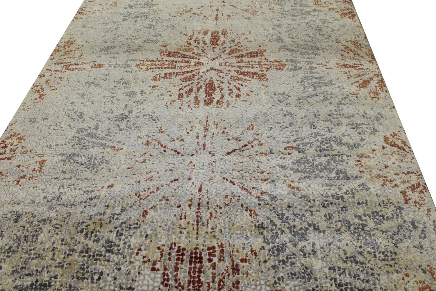 9x12 Modern Hand Knotted Wool & Viscose Area Rug - MR022733