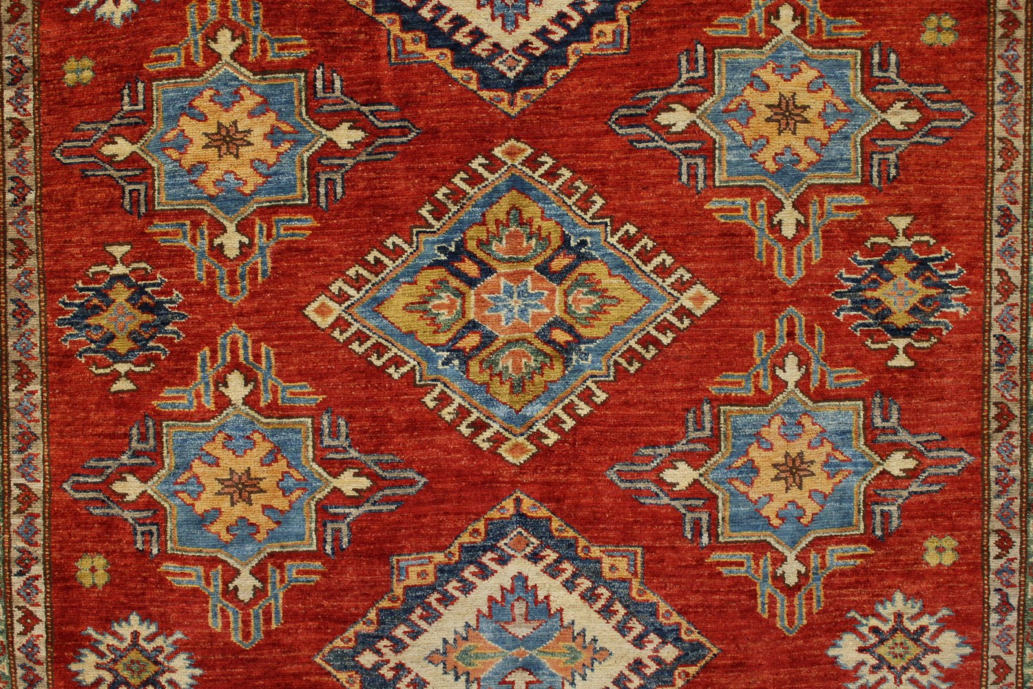 6x9 Kazak Hand Knotted Wool Area Rug - MR022816
