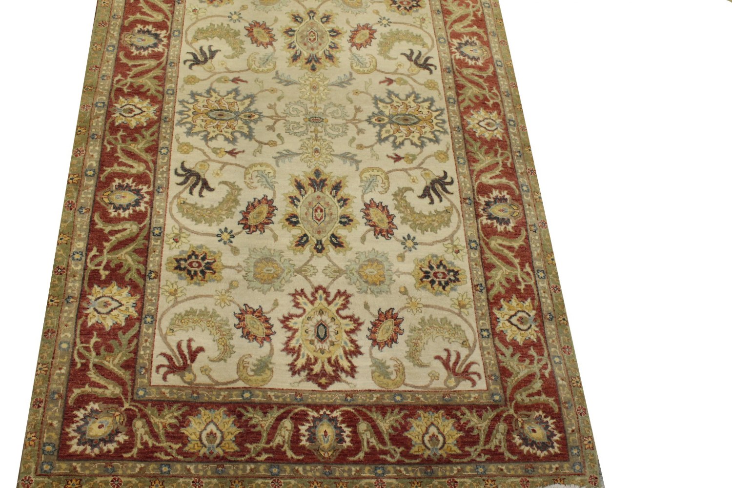 5x7/8 Traditional Hand Knotted Wool Area Rug - MR022878