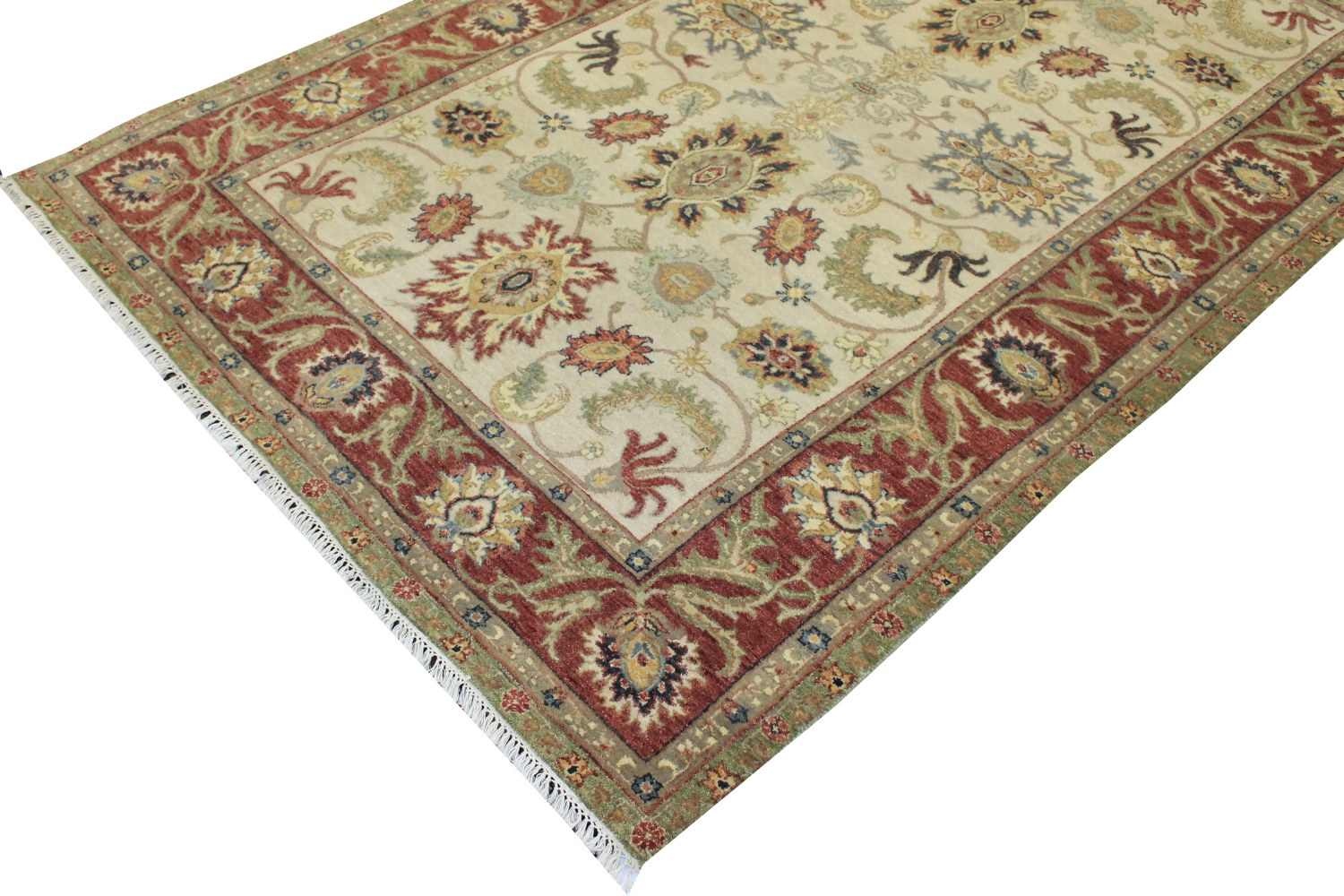 5x7/8 Traditional Hand Knotted Wool Area Rug - MR022878