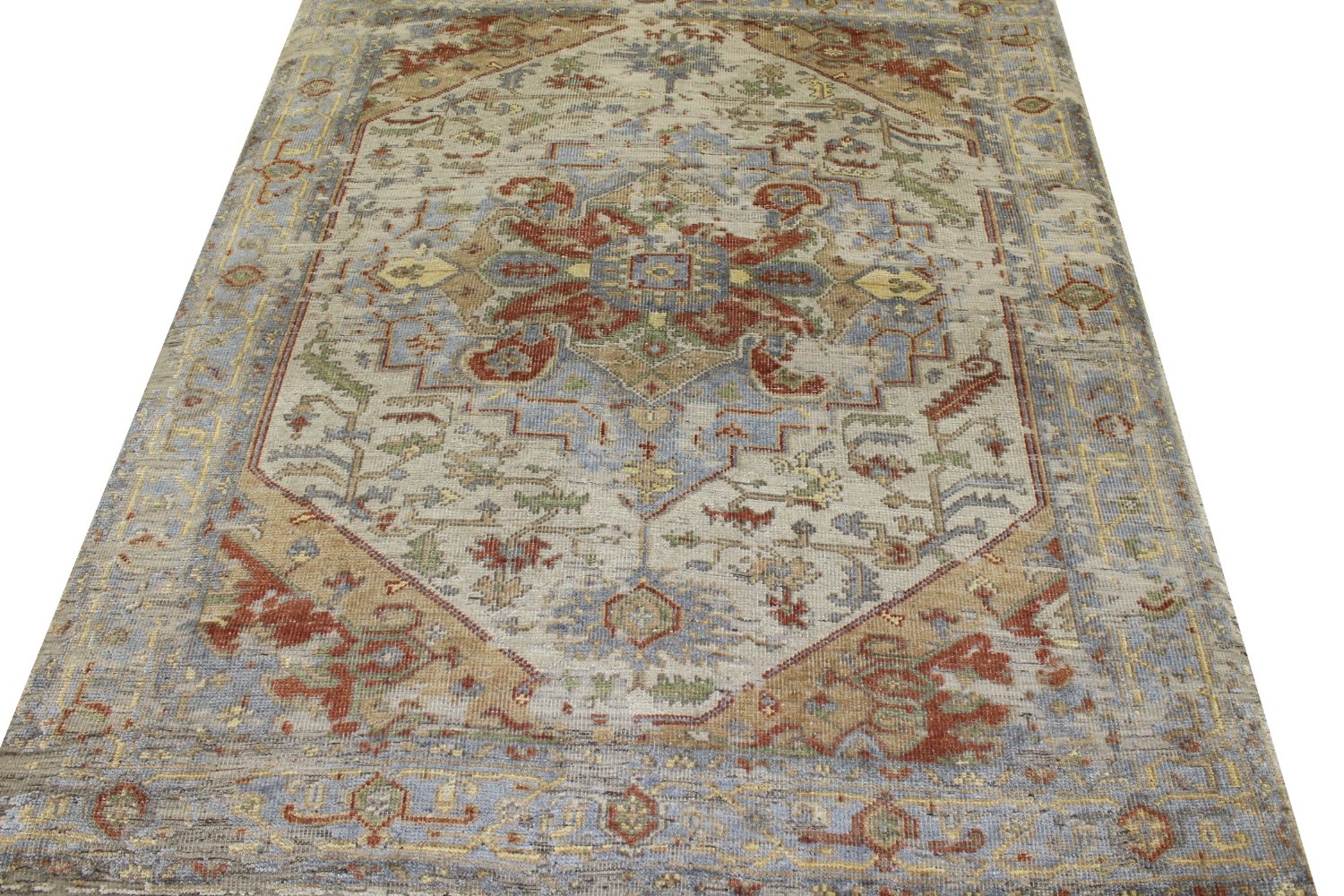 8x10 Heriz/Serapi Hand Knotted Wool & Viscose Area Rug - MR023127