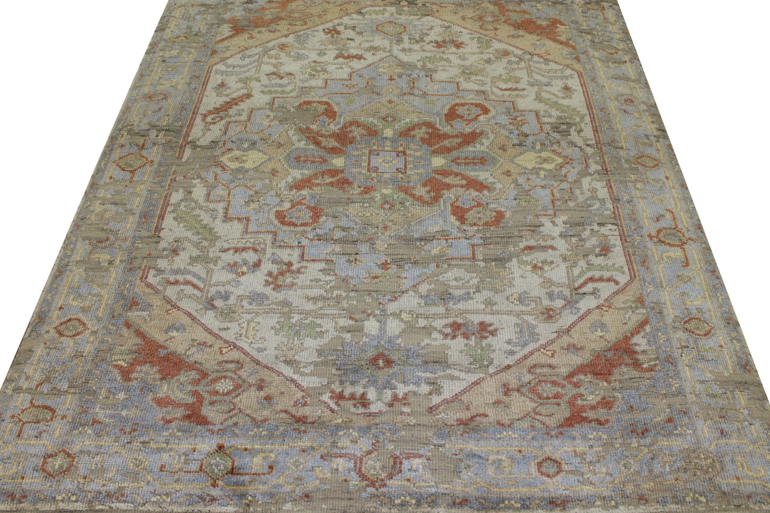 8x10 Heriz/Serapi Hand Knotted Wool & Viscose Area Rug - MR023127