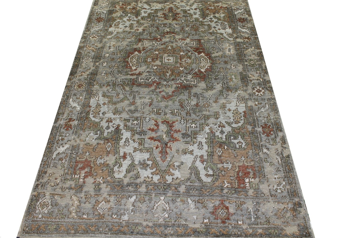 6x9 Heriz/Serapi Hand Knotted Wool & Viscose Area Rug - MR023129