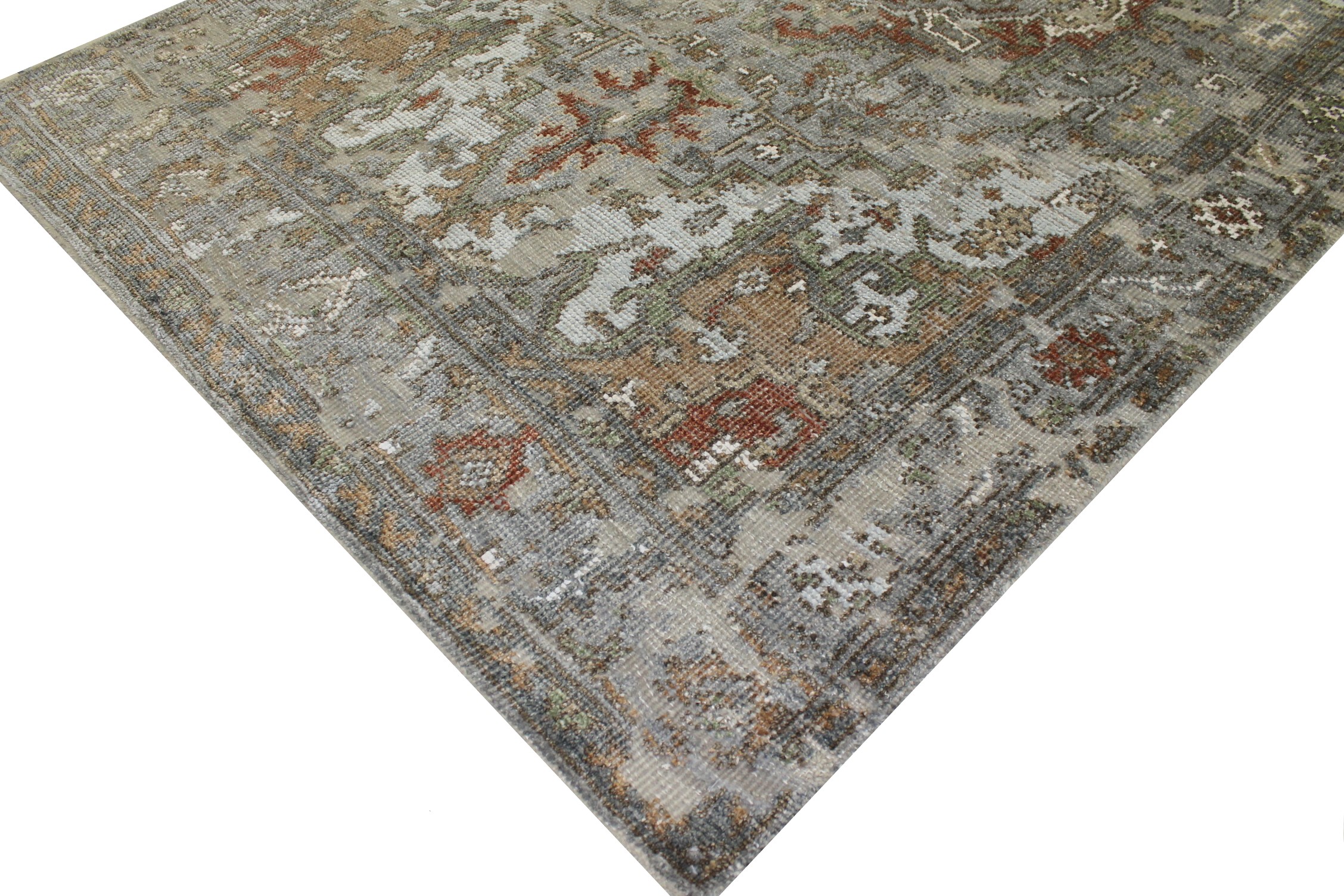 6x9 Heriz/Serapi Hand Knotted Wool & Viscose Area Rug - MR023129