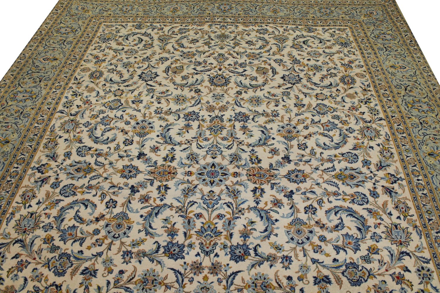 10x14 Floral Hand Knotted Wool Area Rug - MR023154