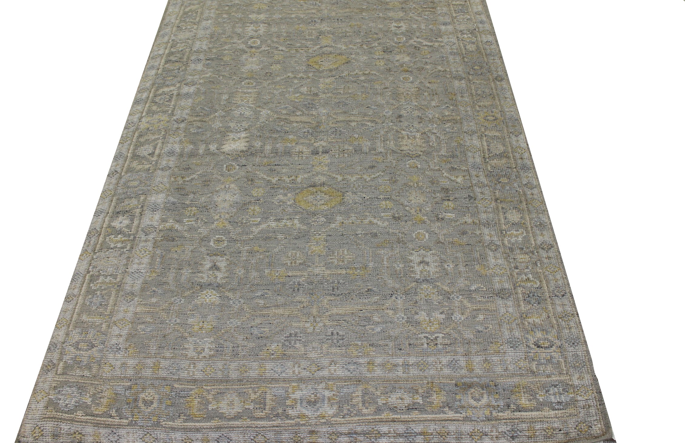 6x9 Oushak Hand Knotted Wool & Viscose Area Rug - MR023503