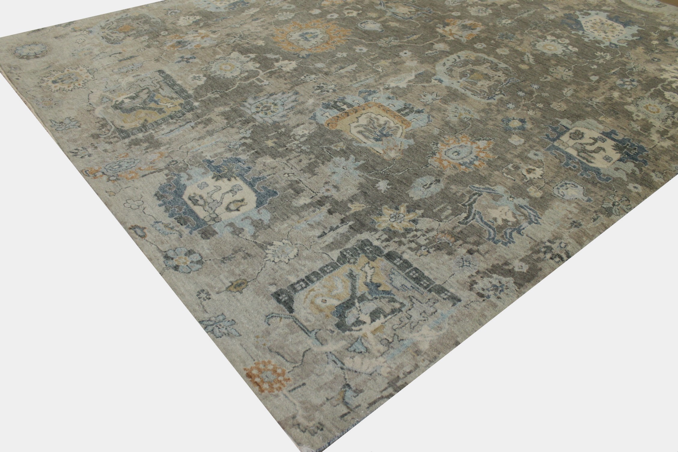 8x10 Transitional Hand Knotted Wool & Viscose Area Rug - MR023570