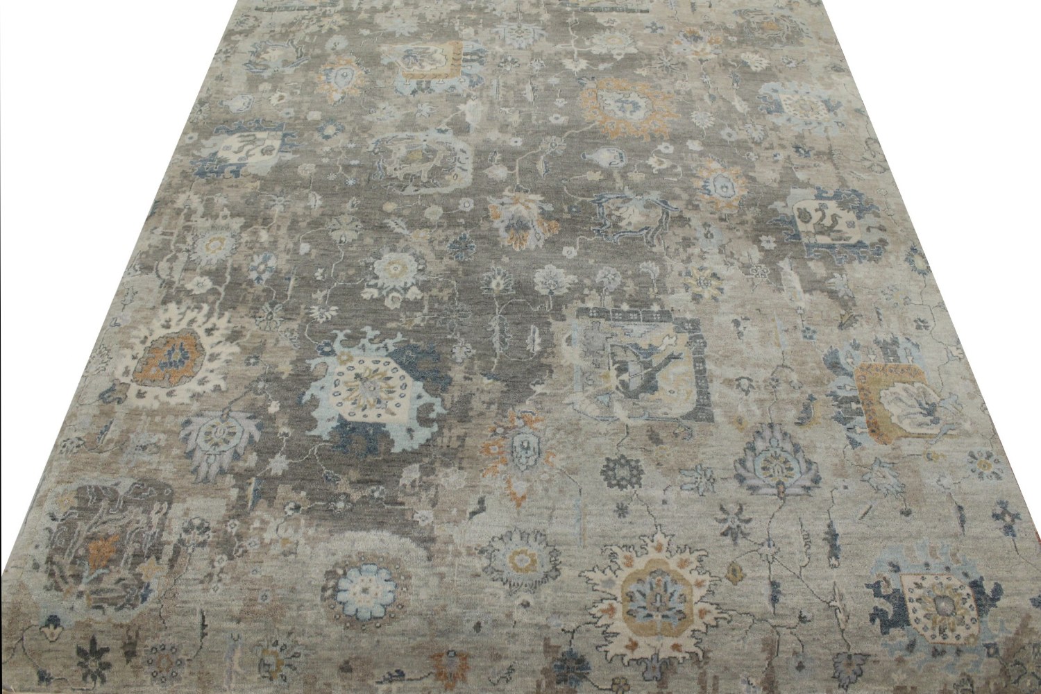 8x10 Transitional Hand Knotted Wool & Viscose Area Rug - MR023570