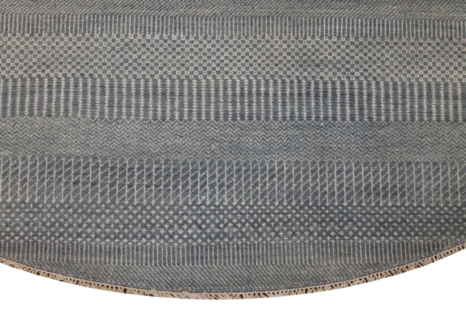 8 ft. Round & Square Casual Hand Knotted Wool & Viscose Area Rug - MR024071